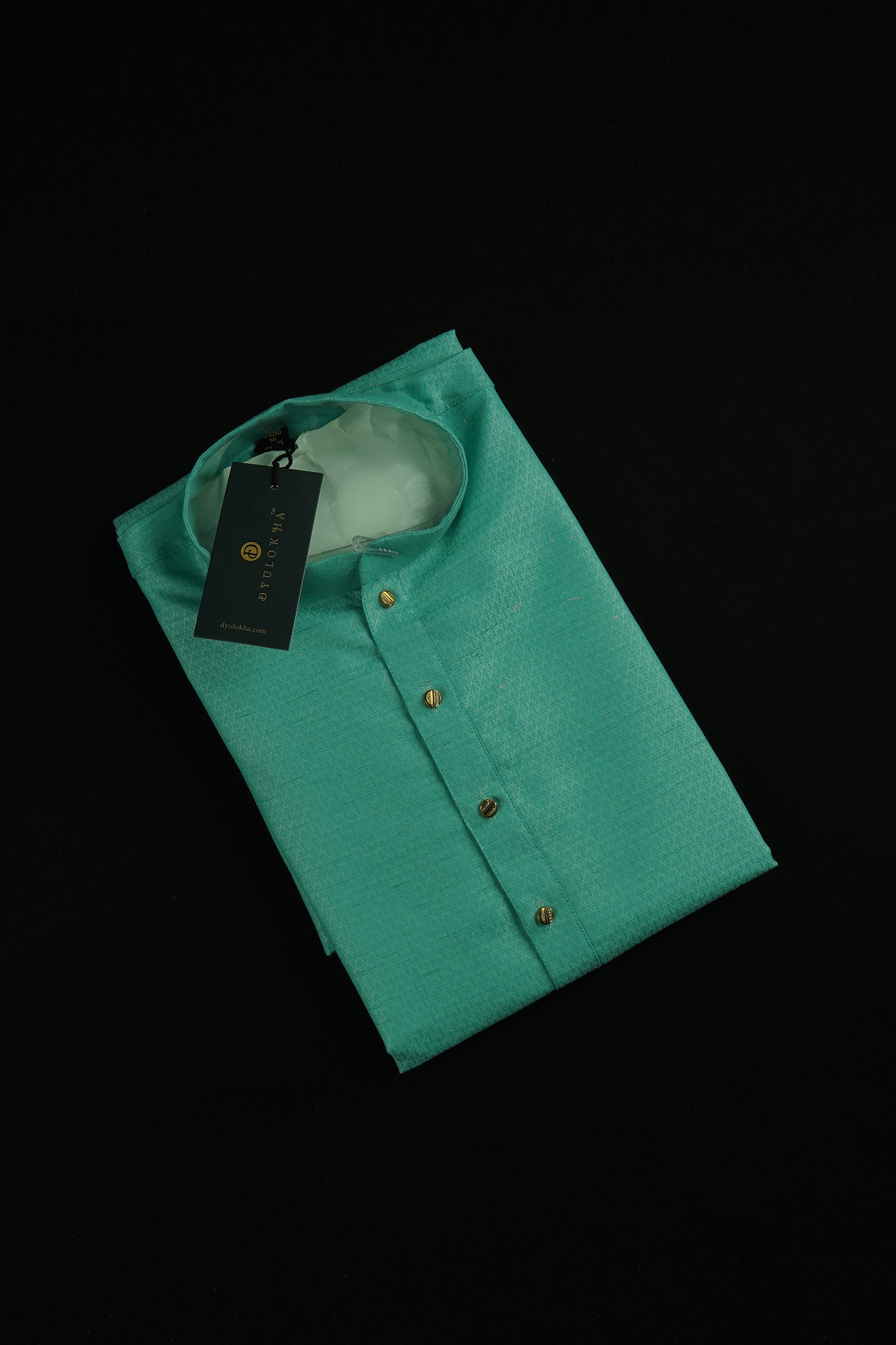 Jacquard Woven Cotton Kurta Pajama Set