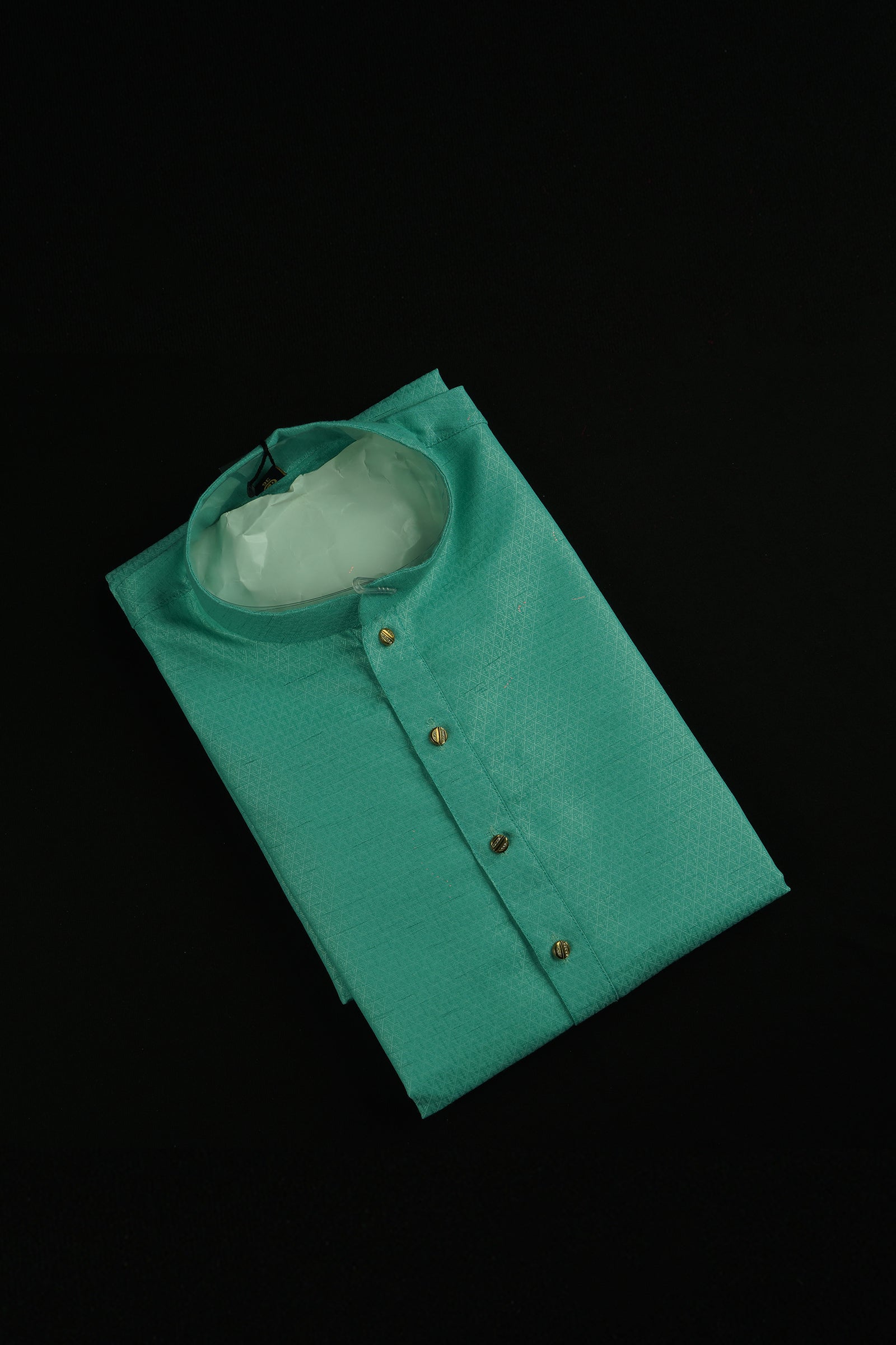 Jacquard Woven Cotton Kurta Pajama Set