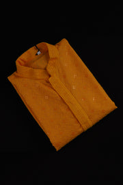 Cotton Blend Kurta Set with Sequins Detailing