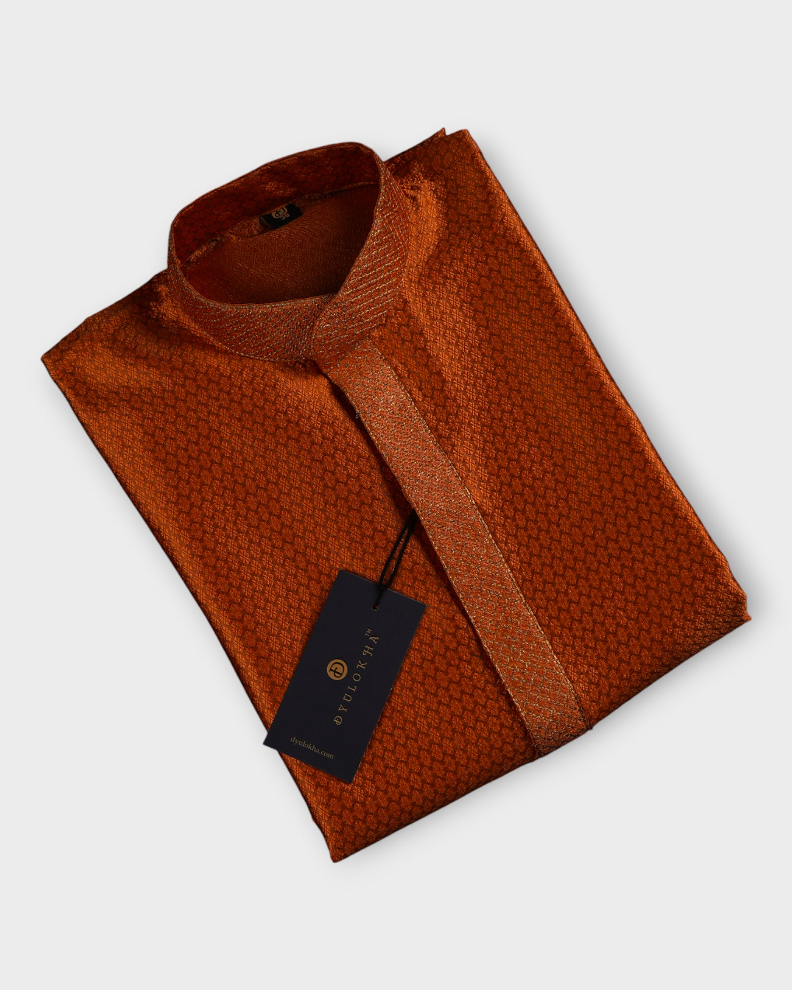 Jacquard Textured Cotton Kurta Pajama Set