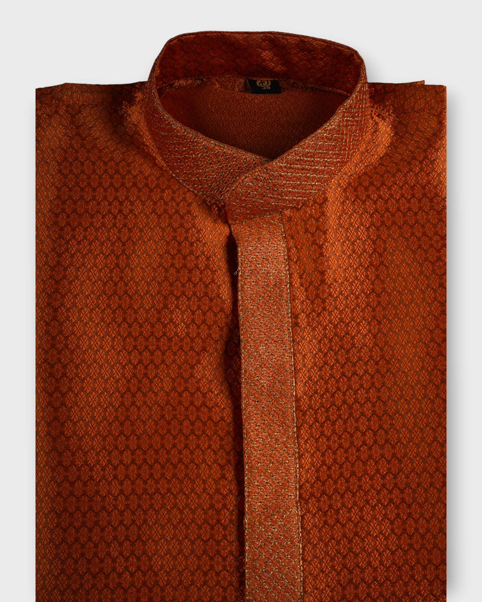Jacquard Textured Cotton Kurta Pajama Set