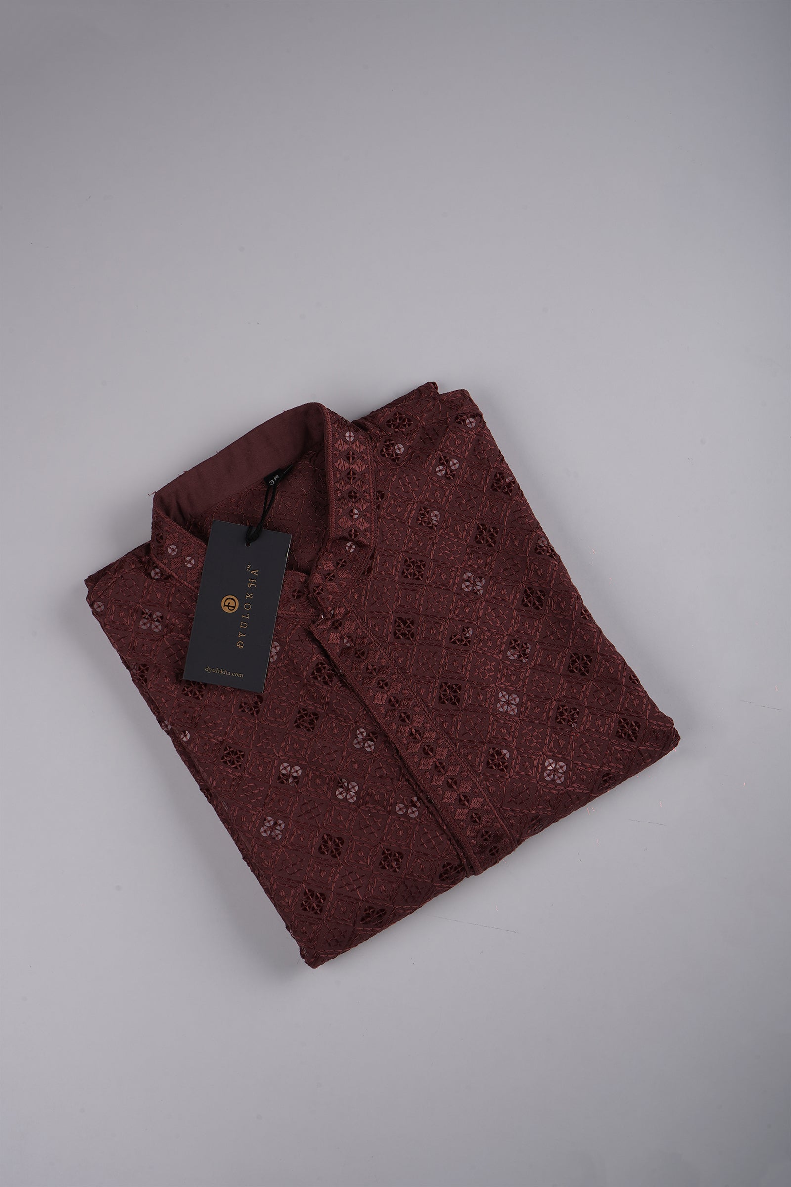 Block Print Sequin Embroidered Cotton Kurta Pajama