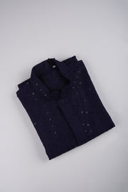Sequined Cotton Blend Kurta Set