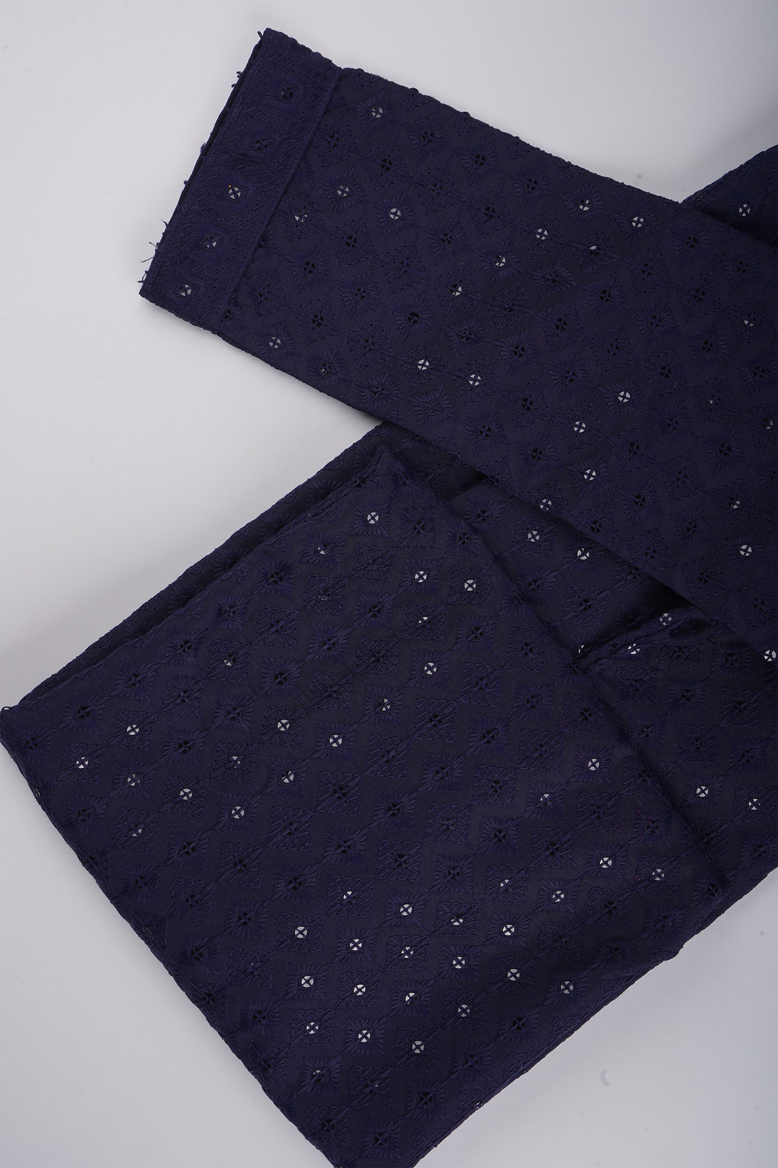 Sequined Cotton Blend Kurta Set