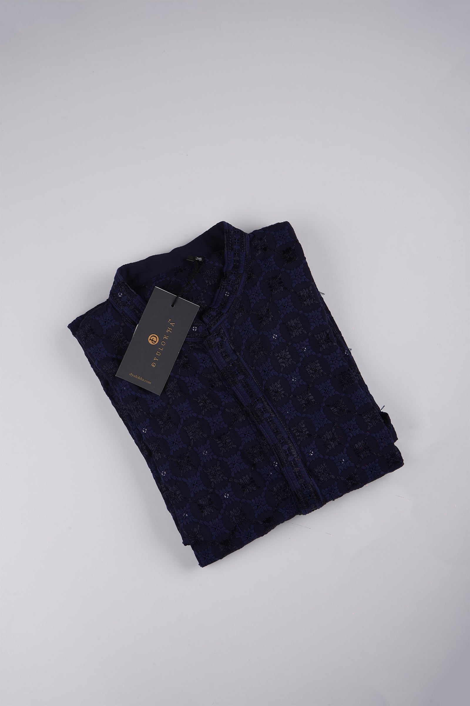 Cotton Blend Woven Kurta Pajama Set