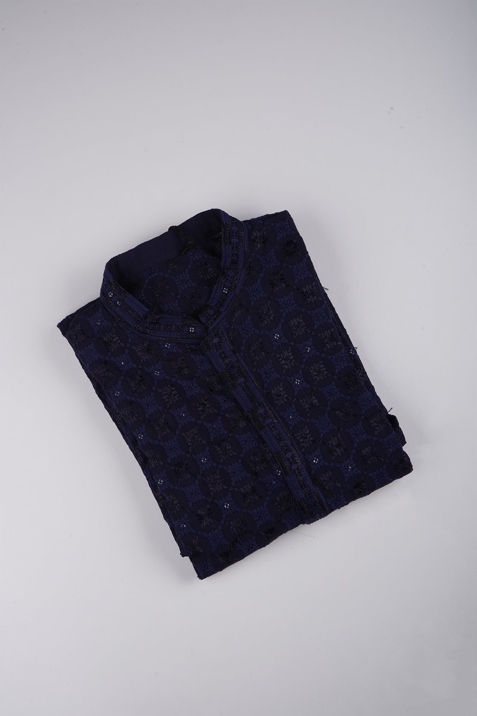 Cotton Blend Woven Kurta Pajama Set