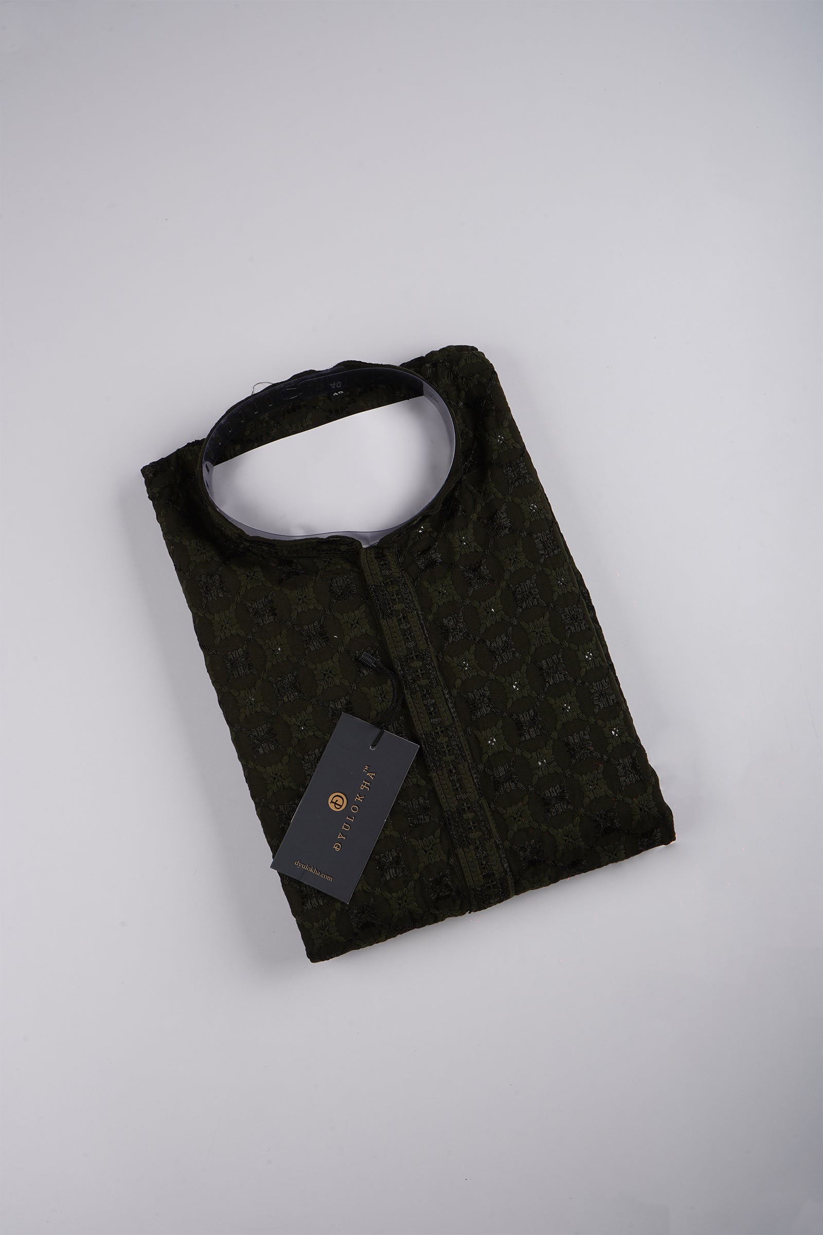 Cotton Blend Woven Kurta Pajama Set