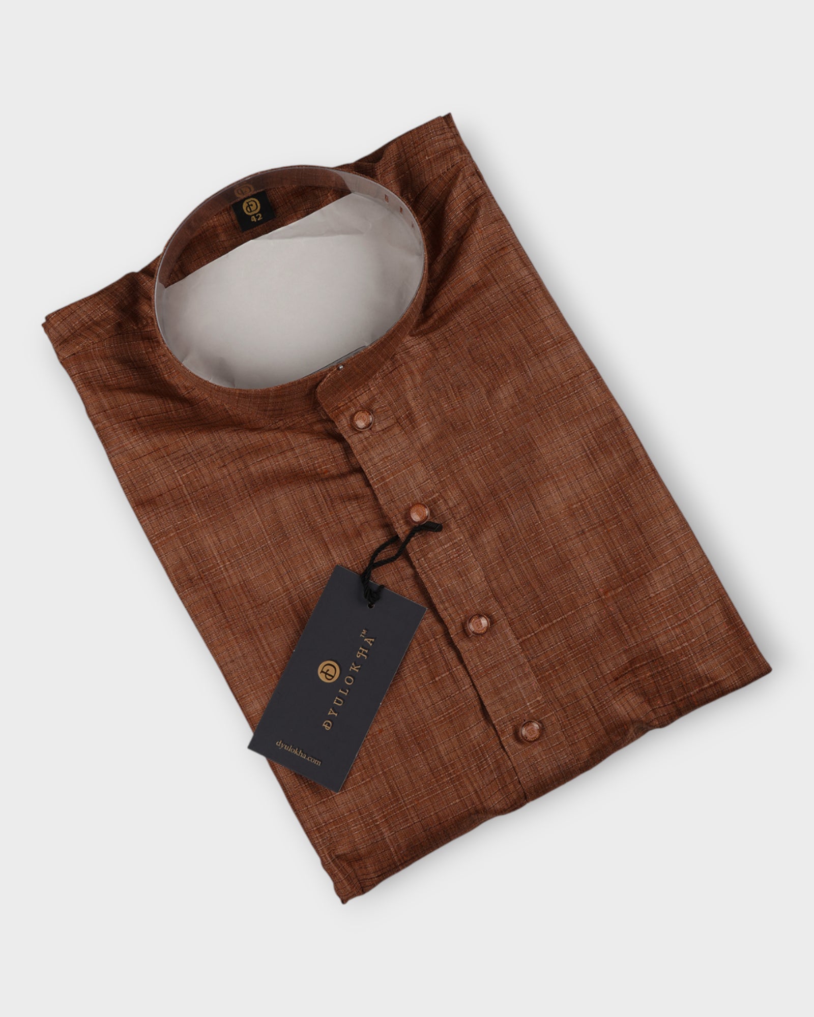 Khadi Cotton Blend Textured Kurta Pajama Set
