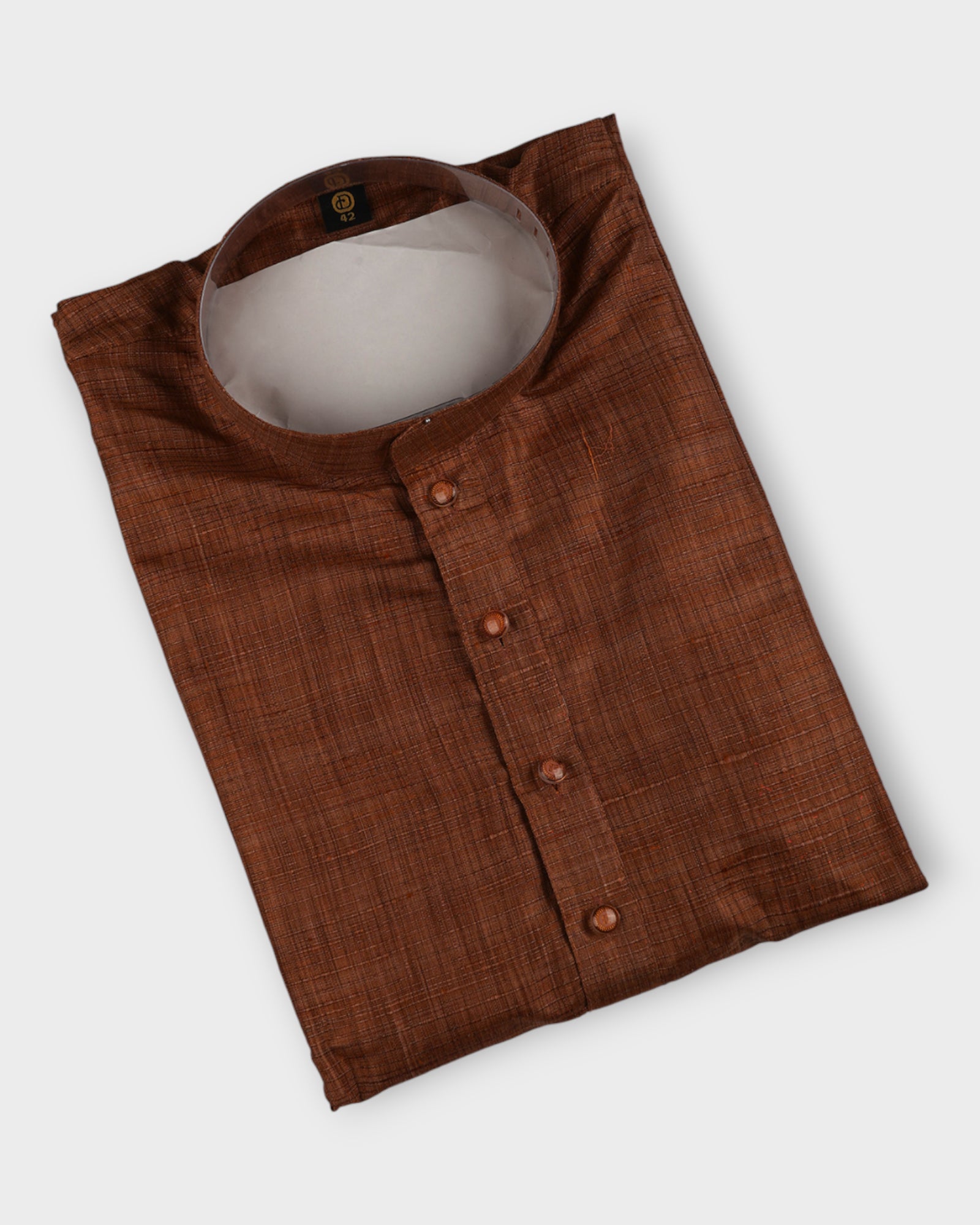 Khadi Cotton Blend Textured Kurta Pajama Set