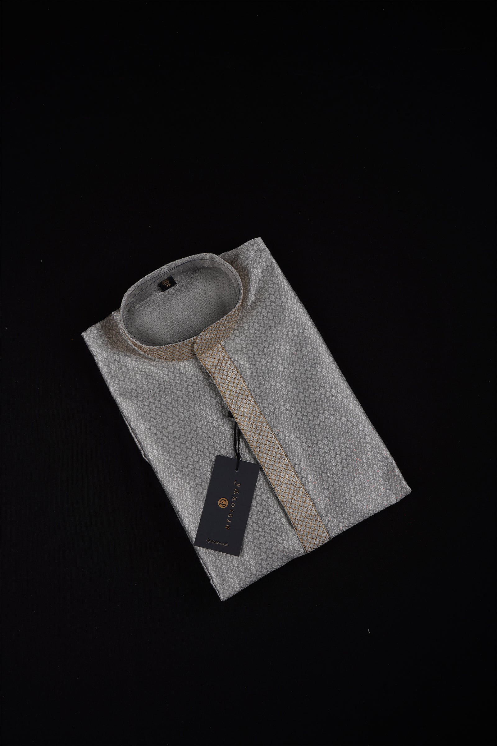 Jacquard Textured Cotton Kurta Pajama Set