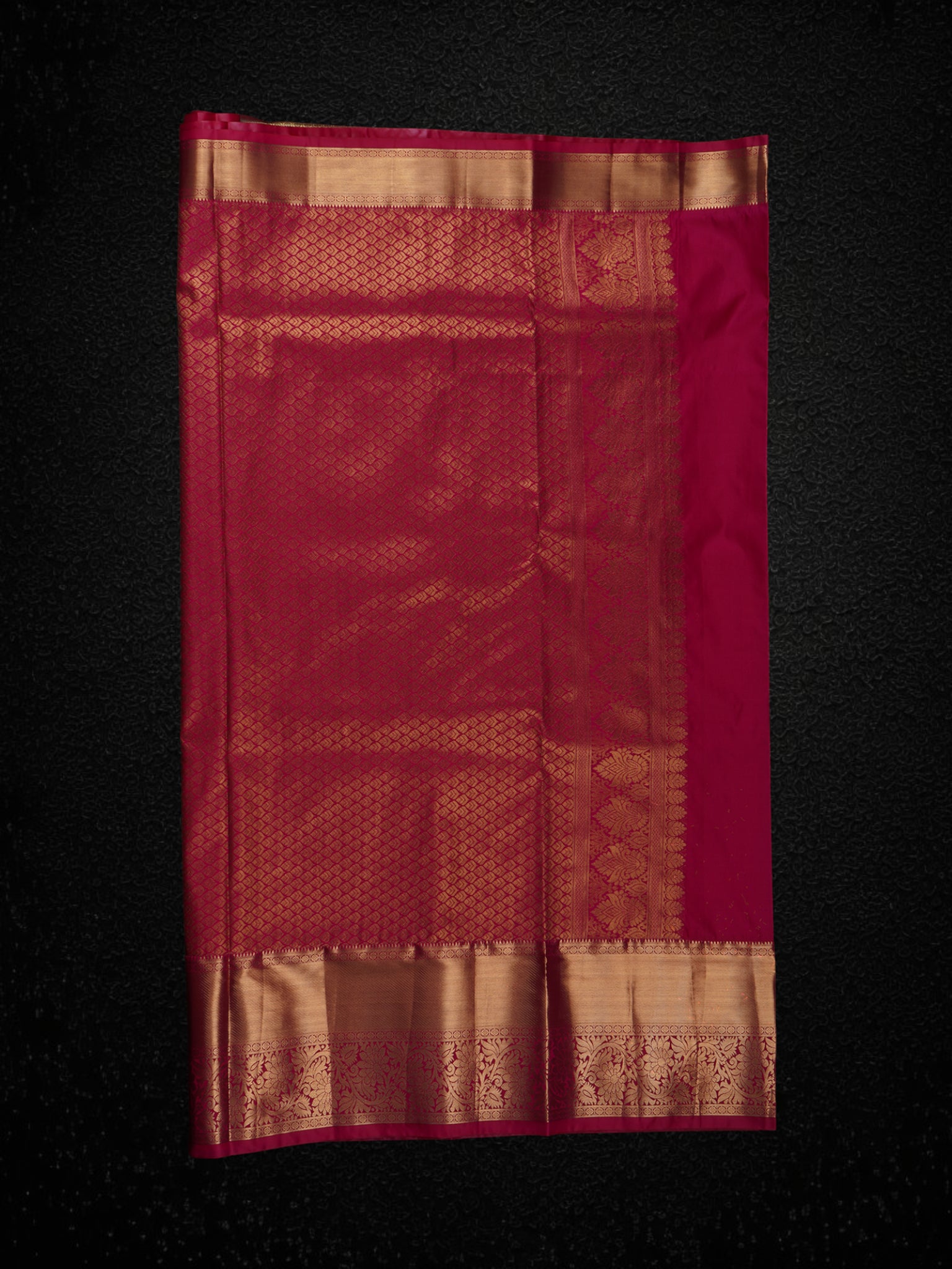 Green Handloom Dharmavaram Silk Saree With Zari