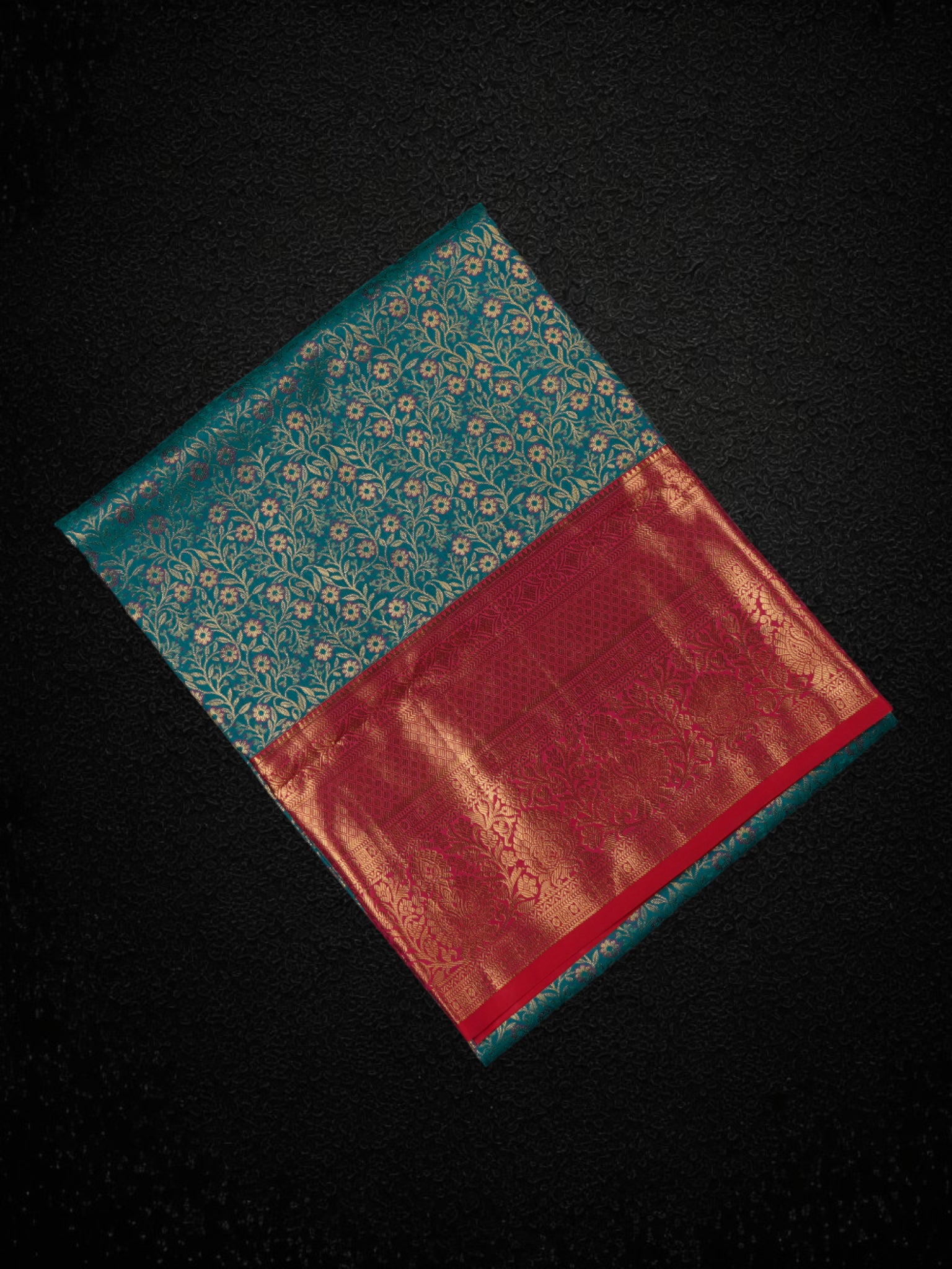 Green Dharmavaram Silk Zari Floral Saree