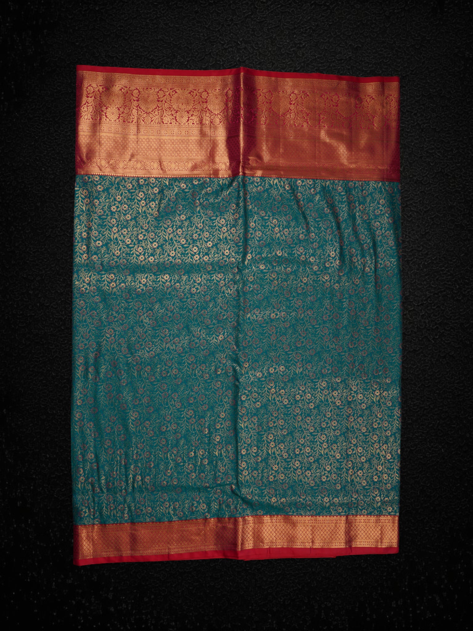 Green Dharmavaram Silk Zari Floral Saree