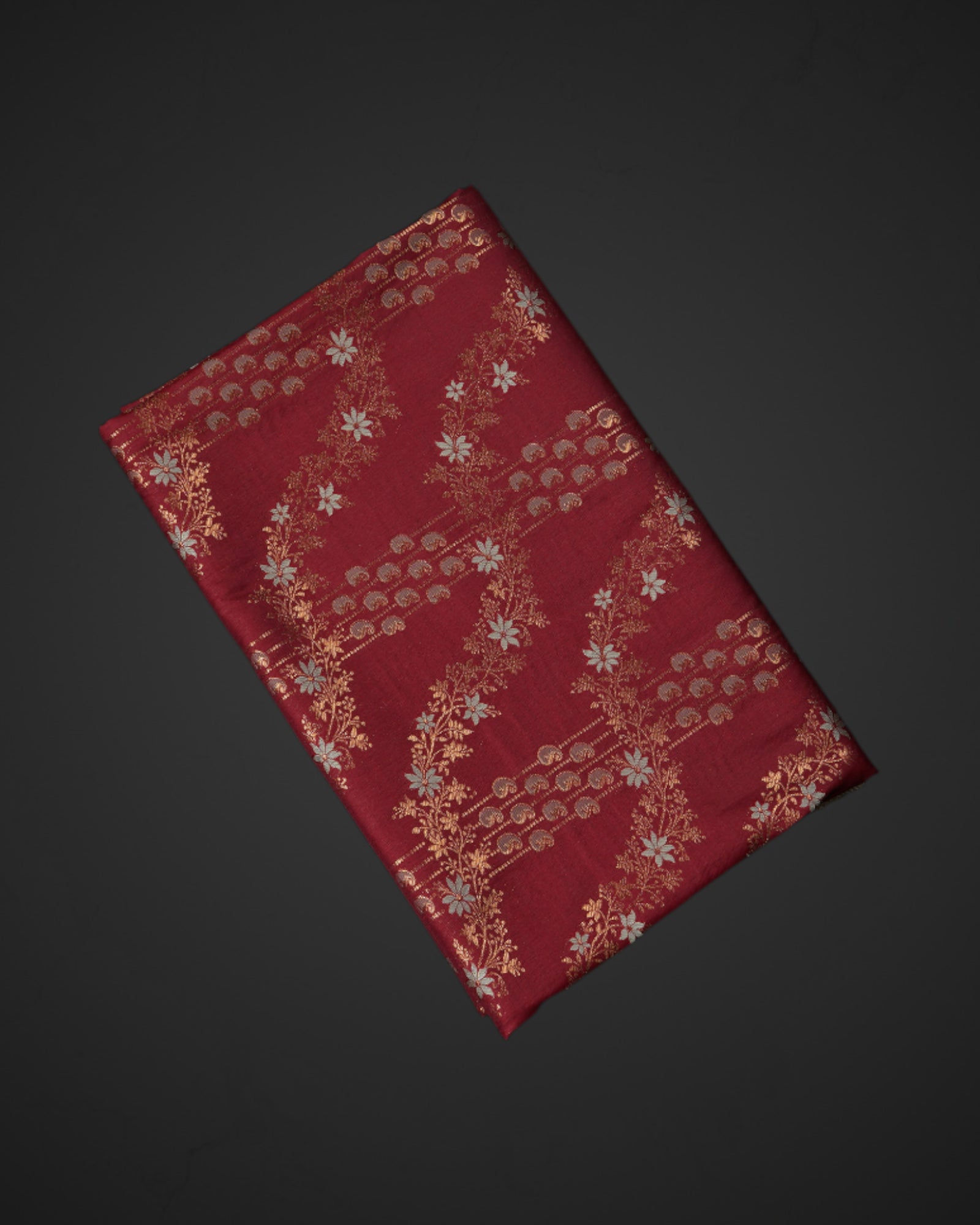 Maroon Silk Dharmavaram Zari Saree