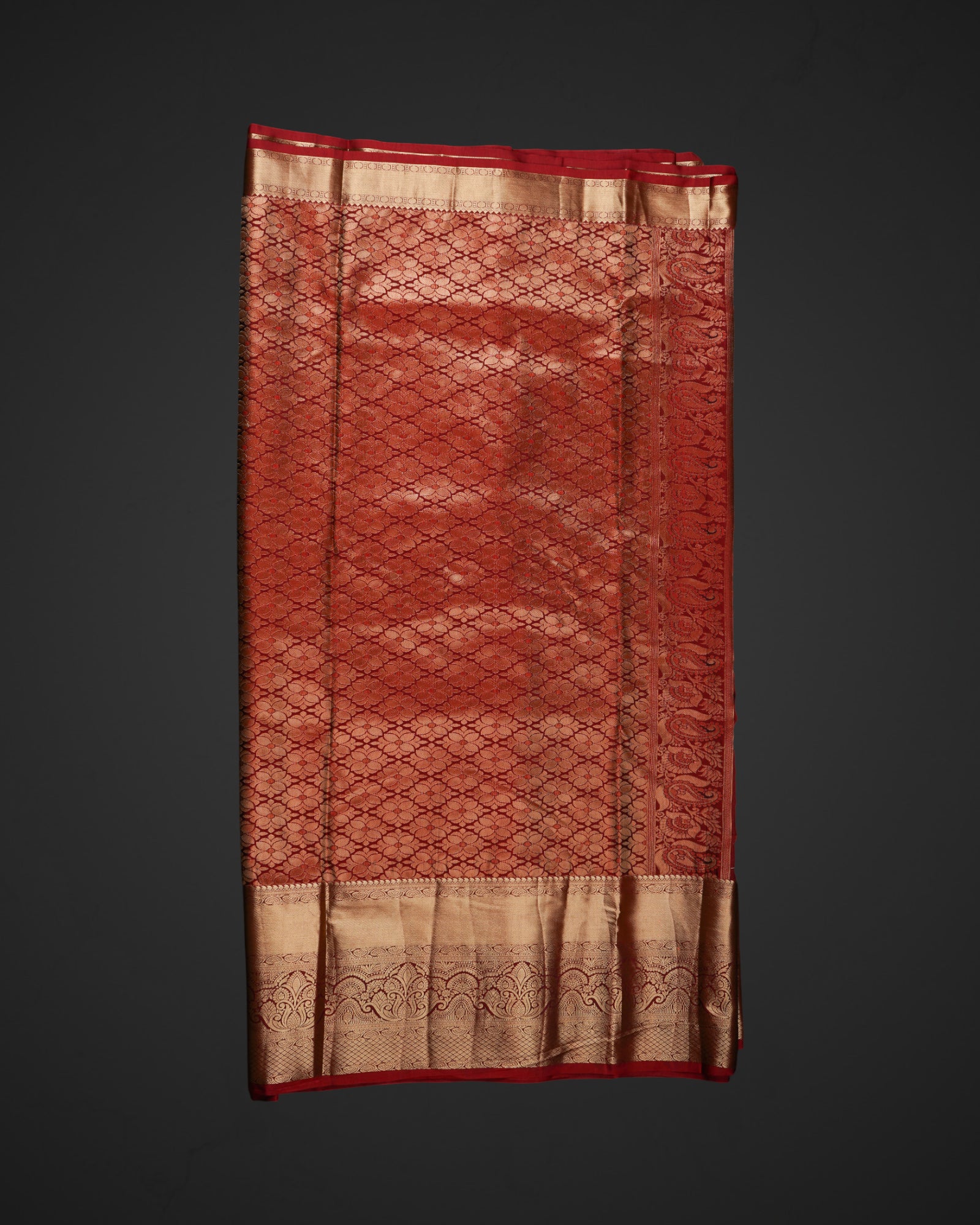 Mehendi Green Dharmavaram Silk Gold Zari Saree