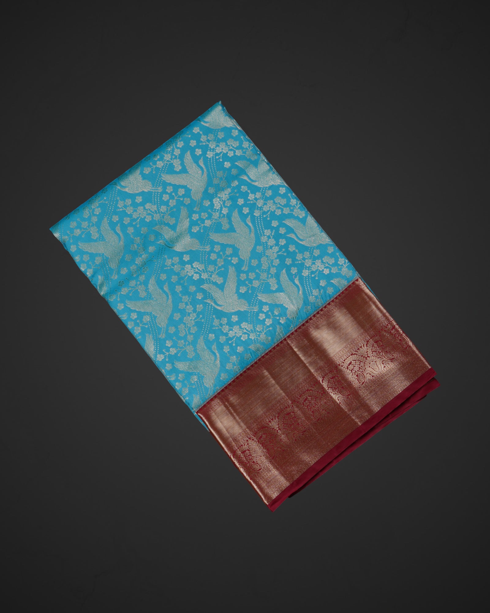 Sky Blue Dharmavaram Silk Saree