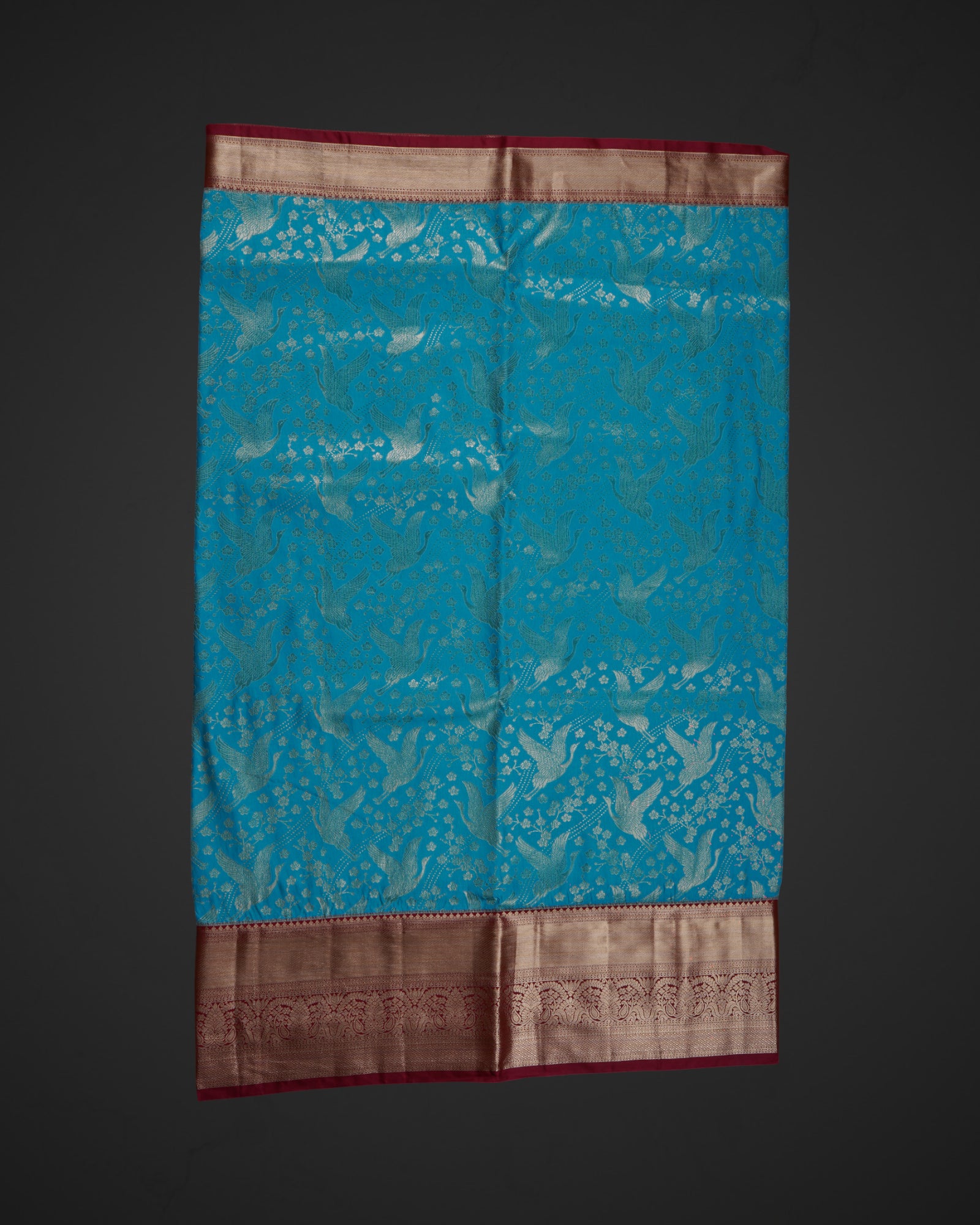 Sky Blue Dharmavaram Silk Saree
