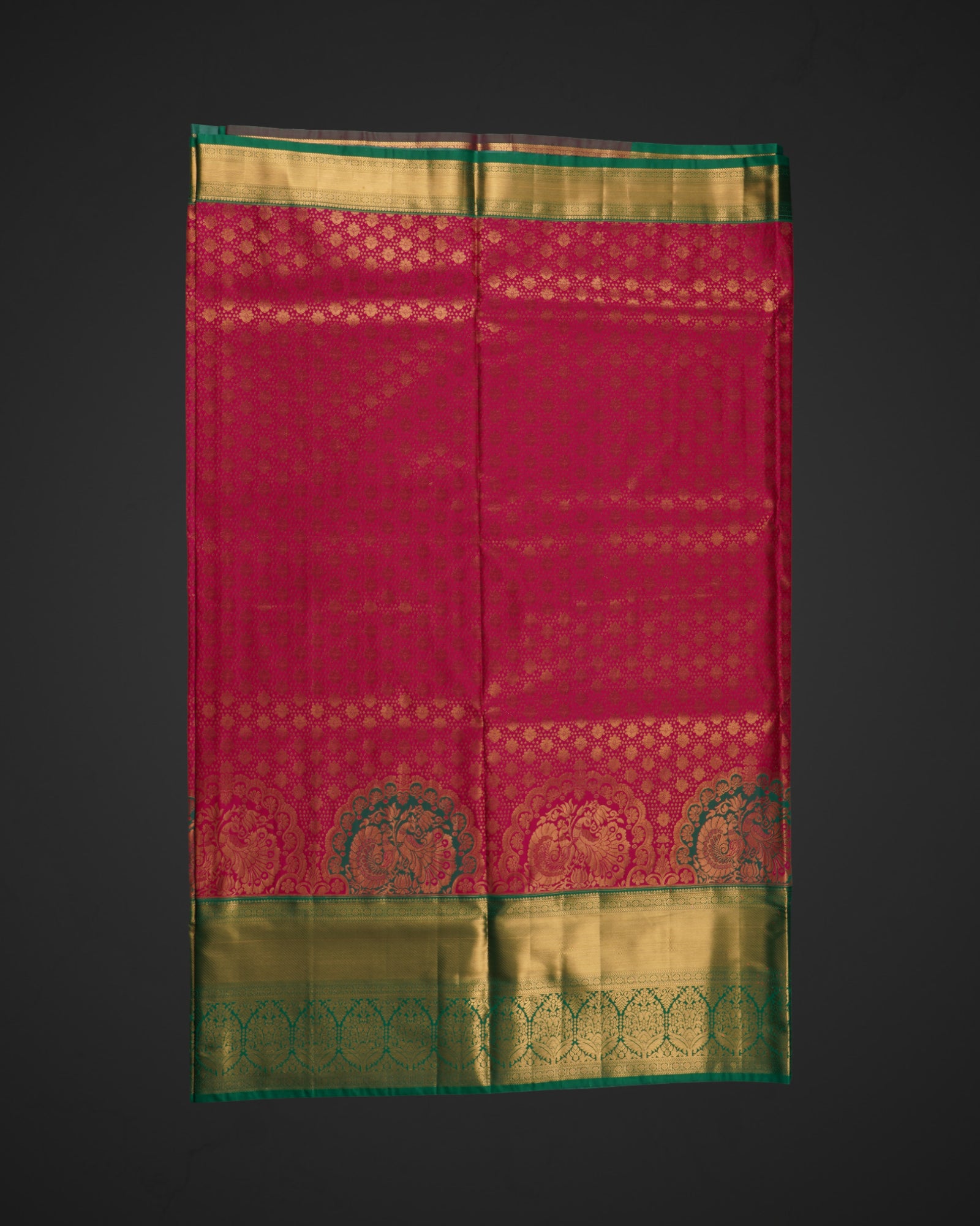 Red Handwoven Dharmavaram Silk Saree