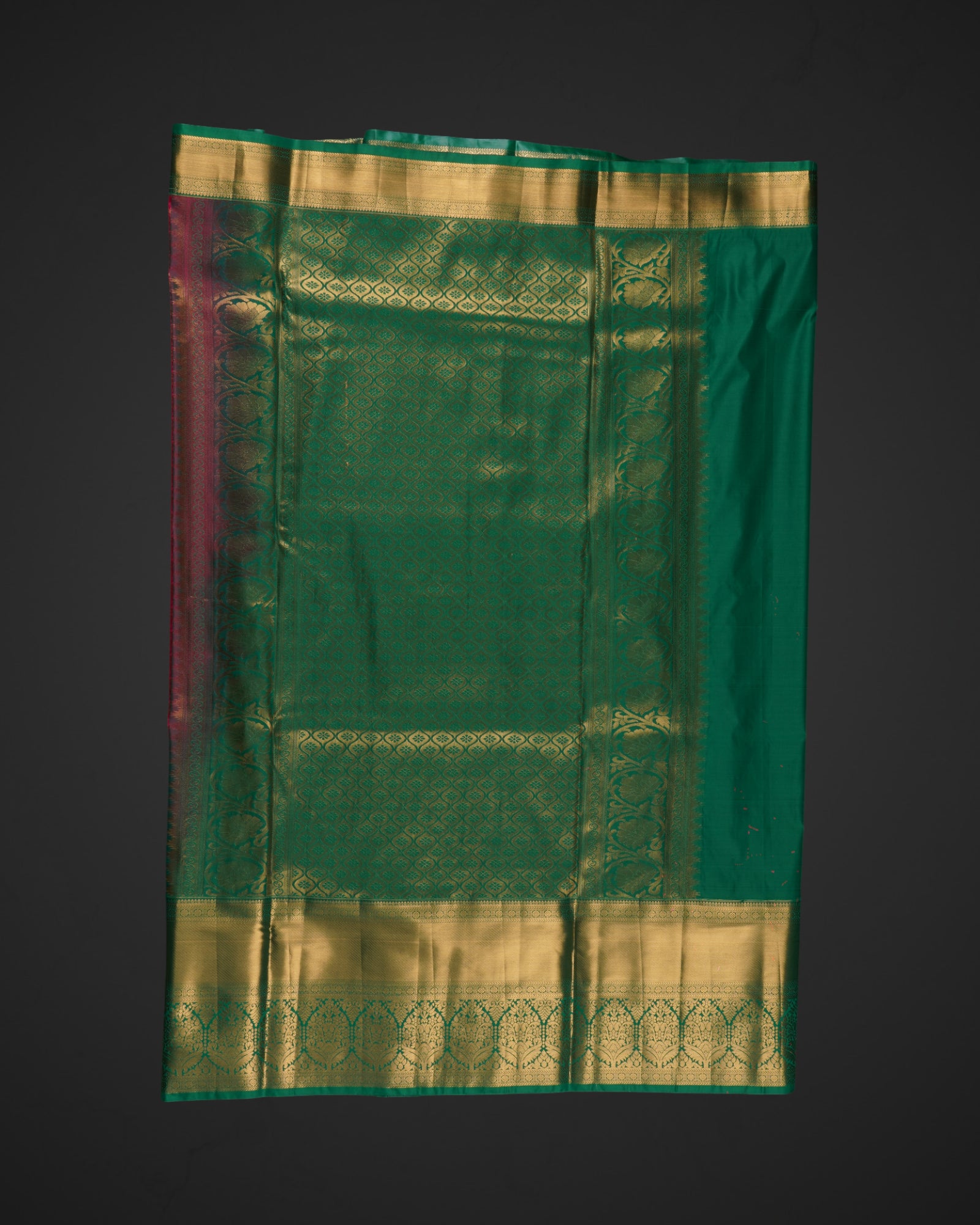 Red Handwoven Dharmavaram Silk Saree