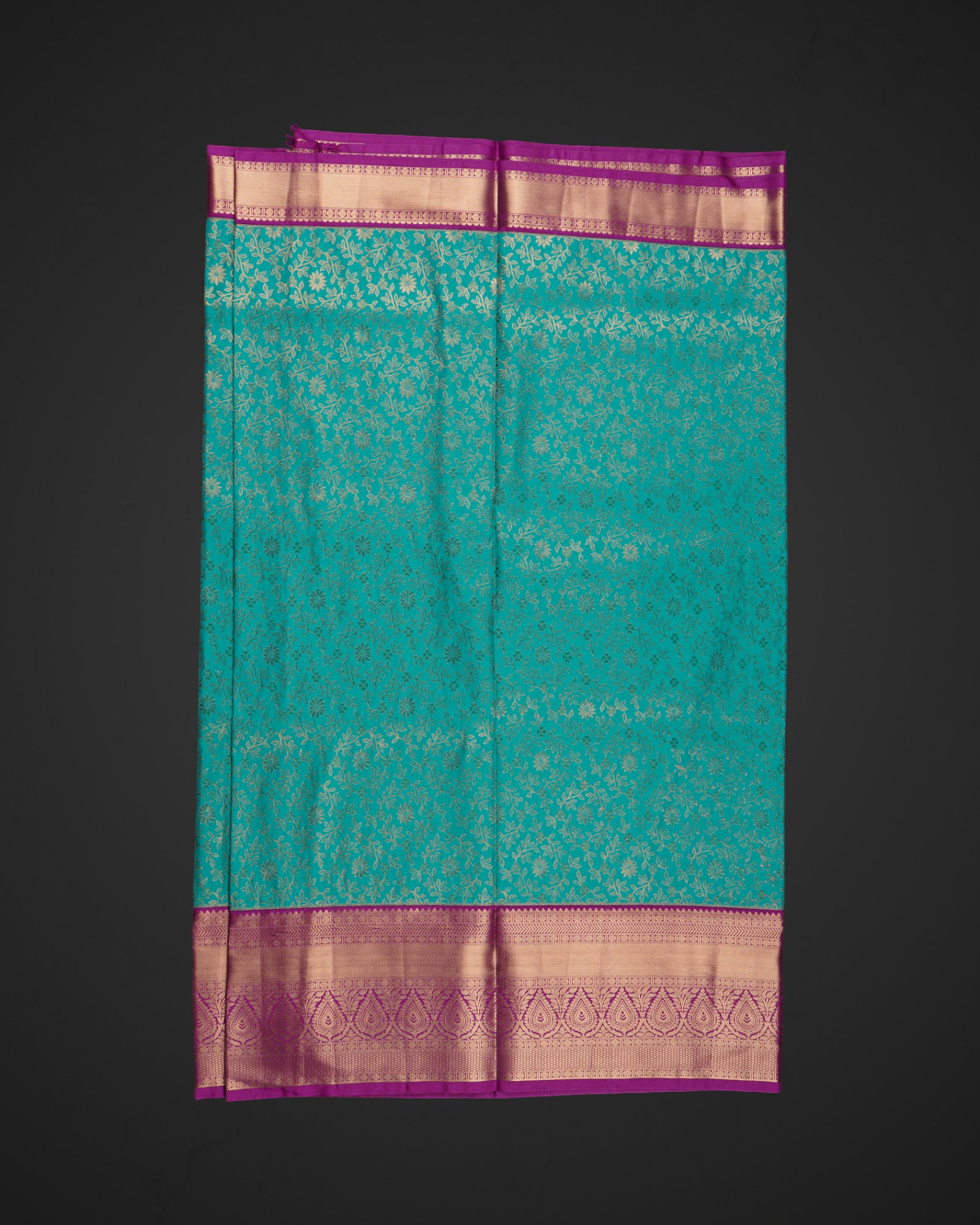 Rama Green Dharmavaram Silk Saree