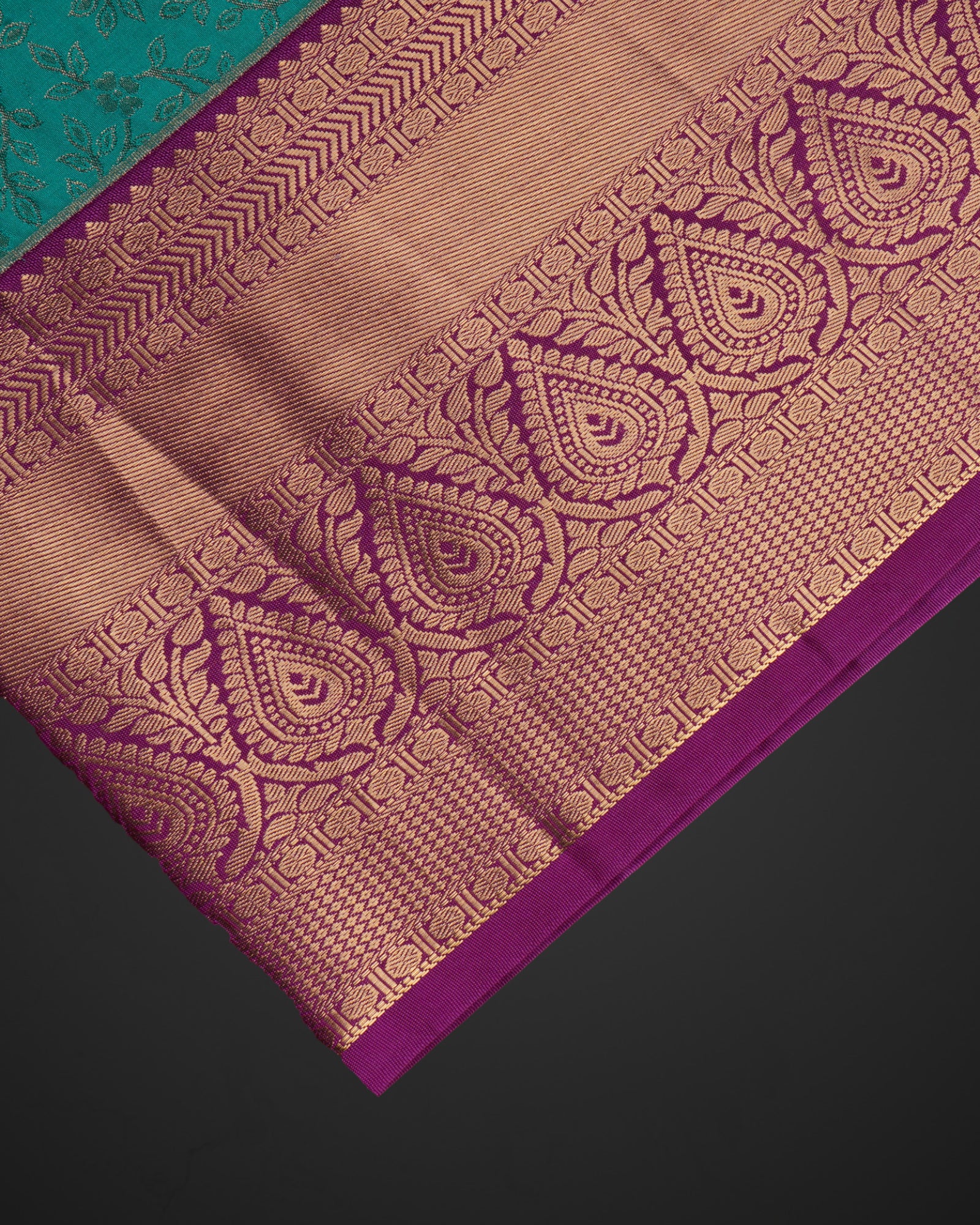 Rama Green Dharmavaram Silk Saree