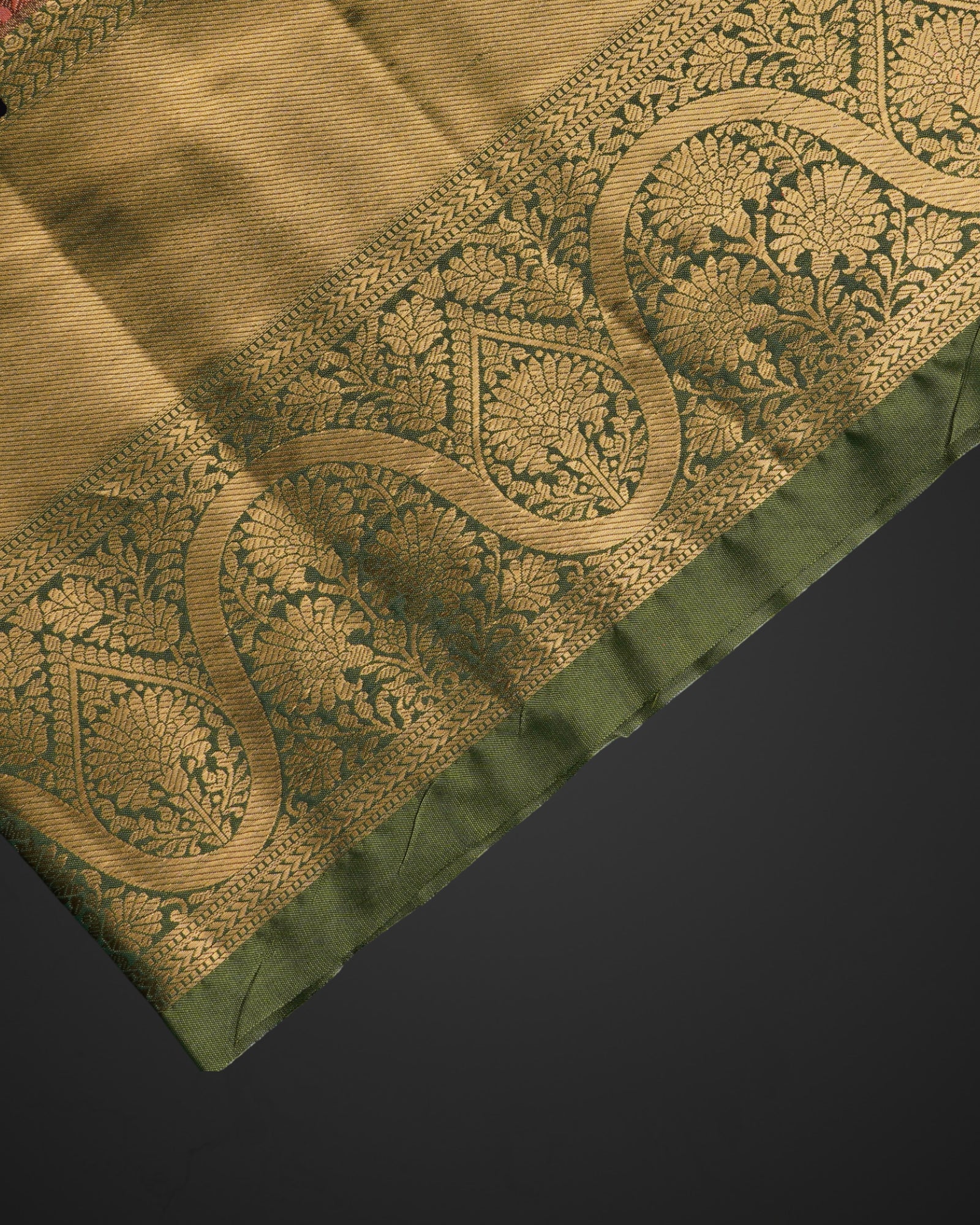 Peach Dharmavaram Silk Zari Blossom Saree
