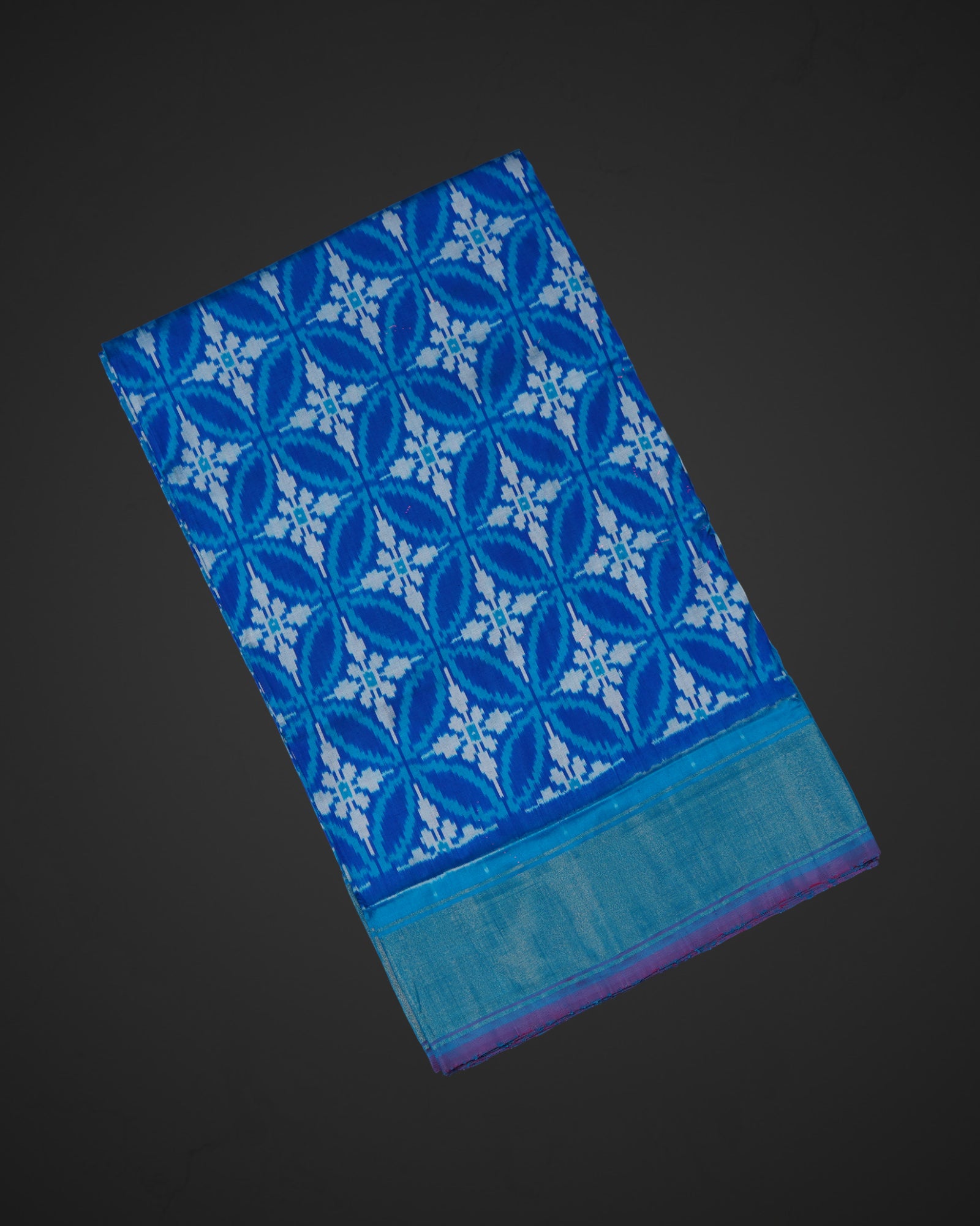 Royal Blue Pochampalli Silk Woven Saree