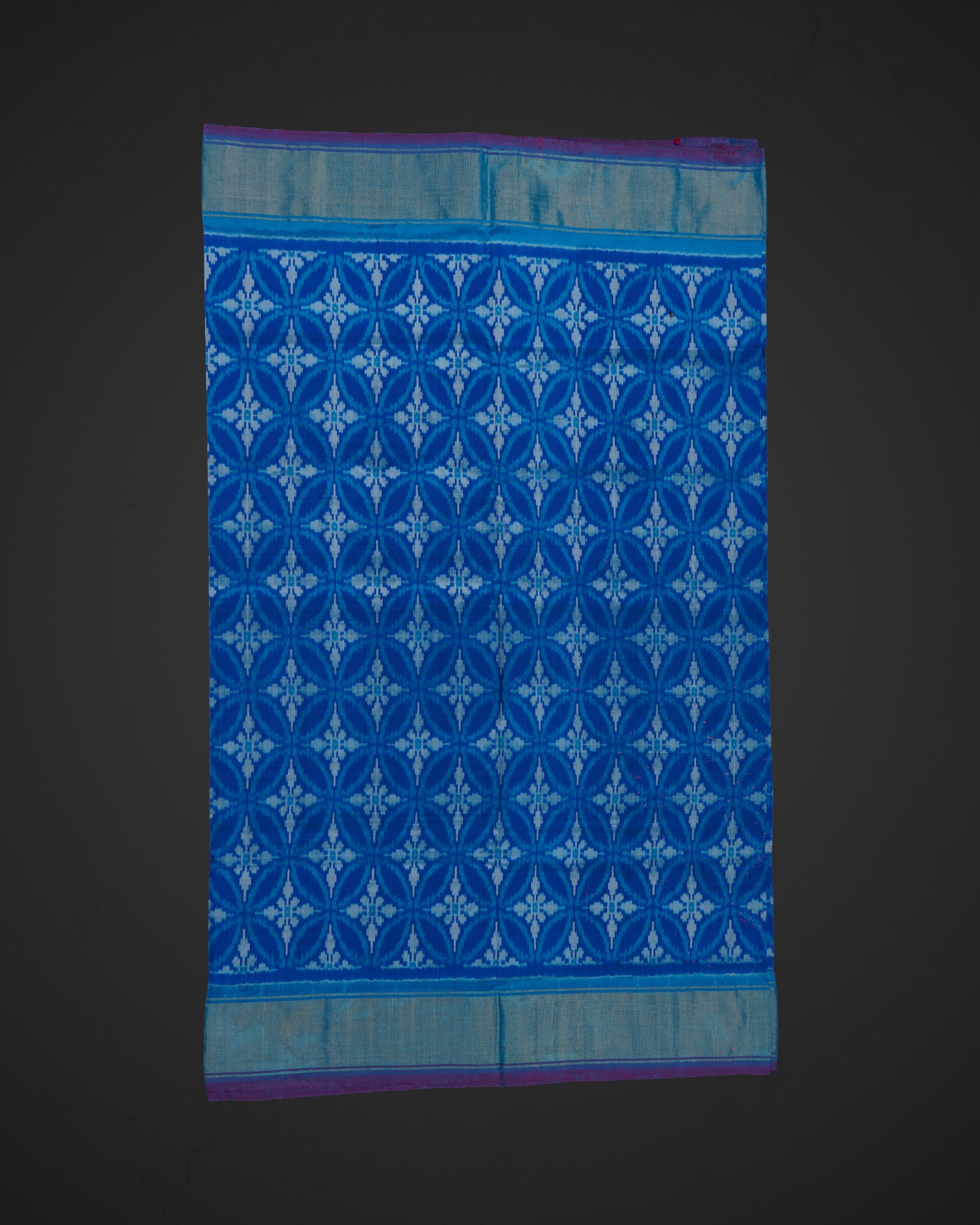 Royal Blue Pochampalli Silk Woven Saree