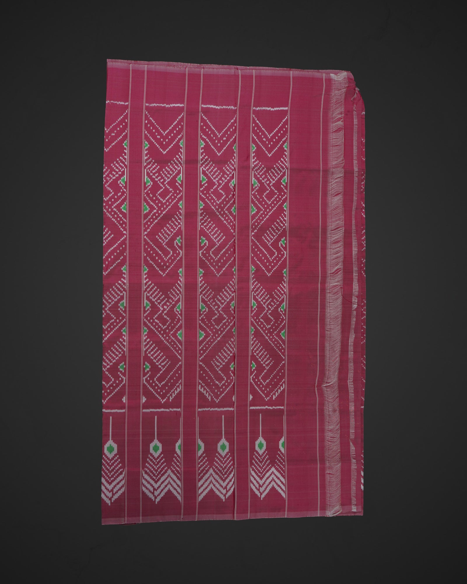 Soft Pink Pochampally Silk Geometric Saree