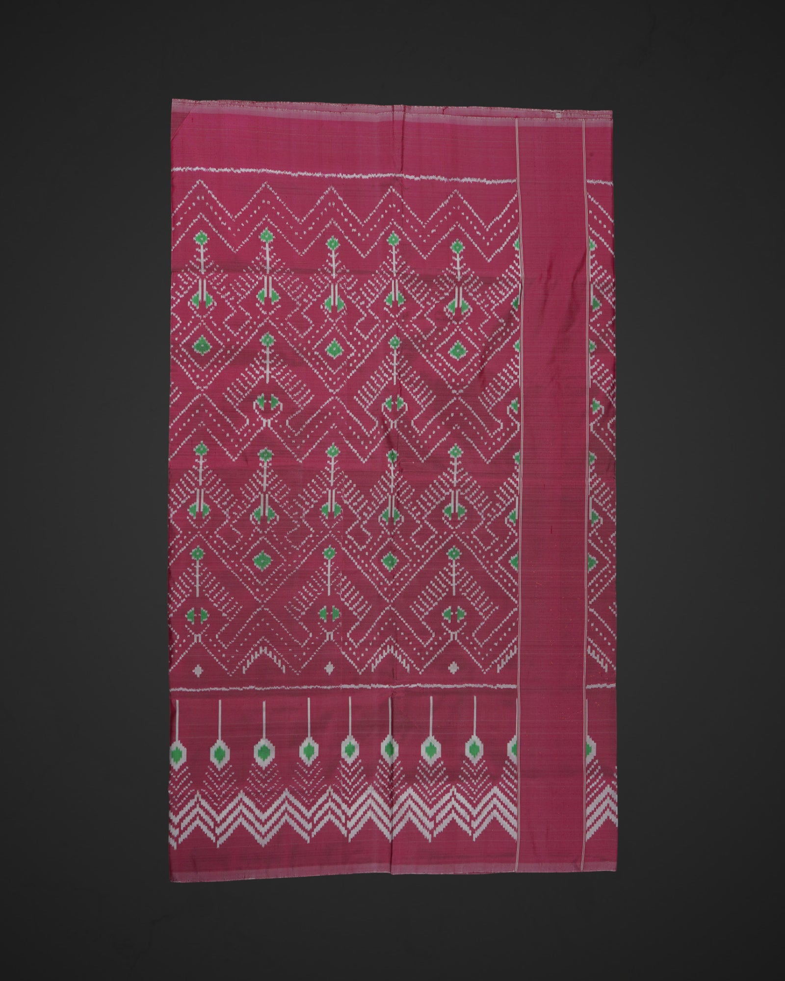 Soft Pink Pochampally Silk Geometric Saree