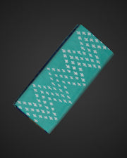 Teal Ikkat Silk Woven Saree
