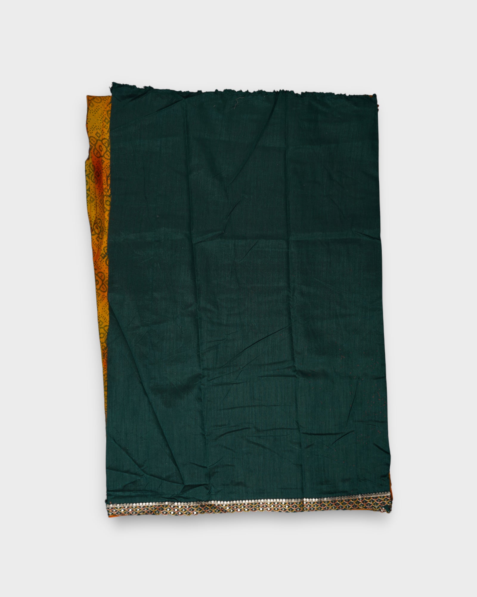 Yellow Bandhani Cotton Saree