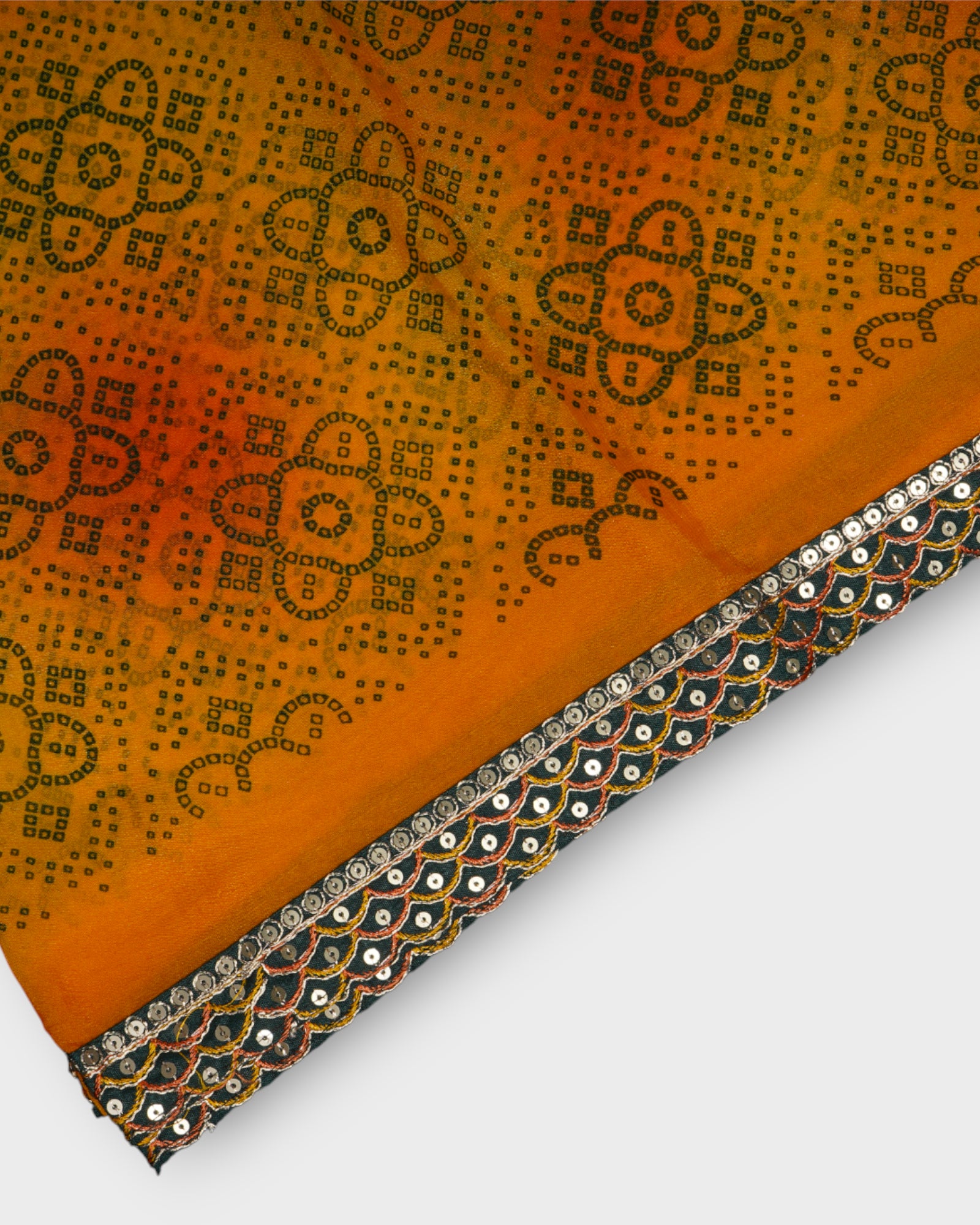 Yellow Bandhani Cotton Saree