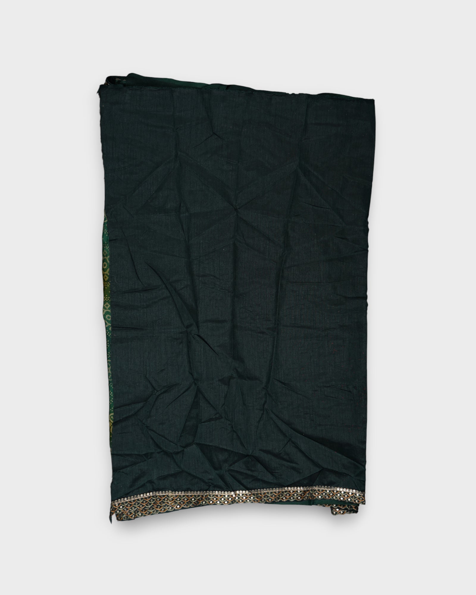 Green Bandhani Silk Saree With Blouse