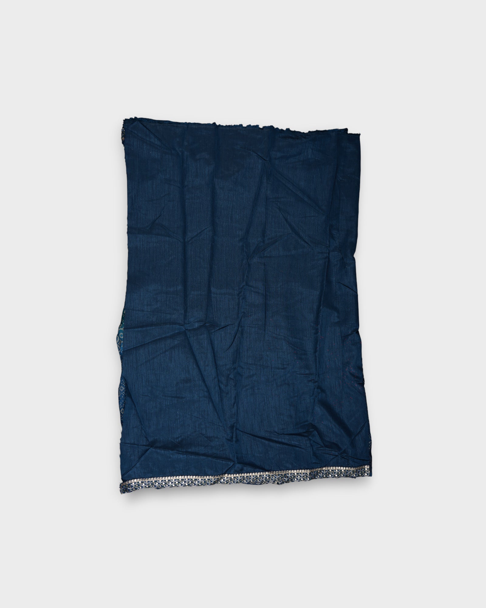Blue Raw Silk Bandhani Printed Saree