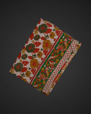 Cream Silk Kalamkari Printed Saree