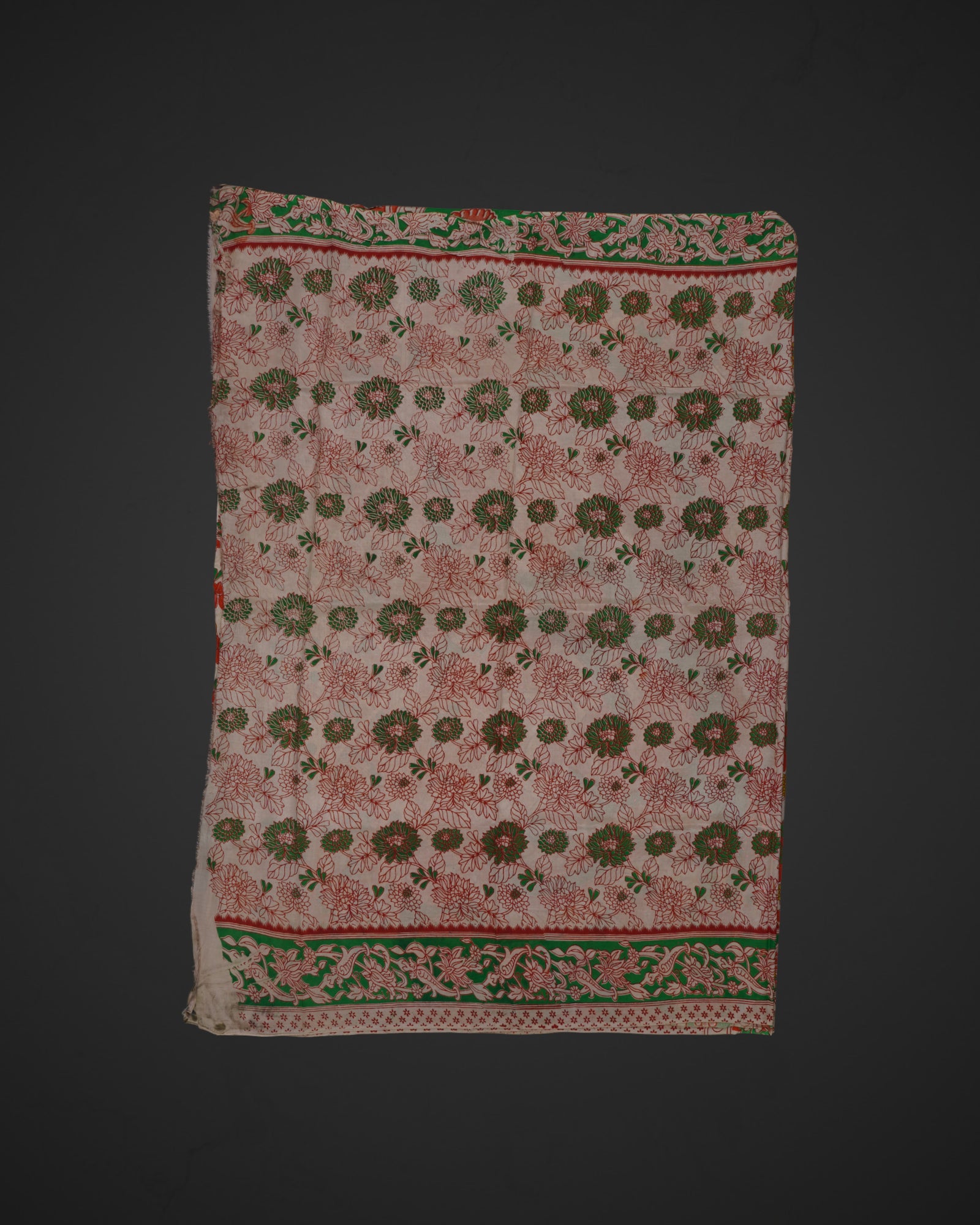 Cream Silk Kalamkari Printed Saree