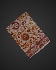 Cream Kalamkari Cotton Printed Saree