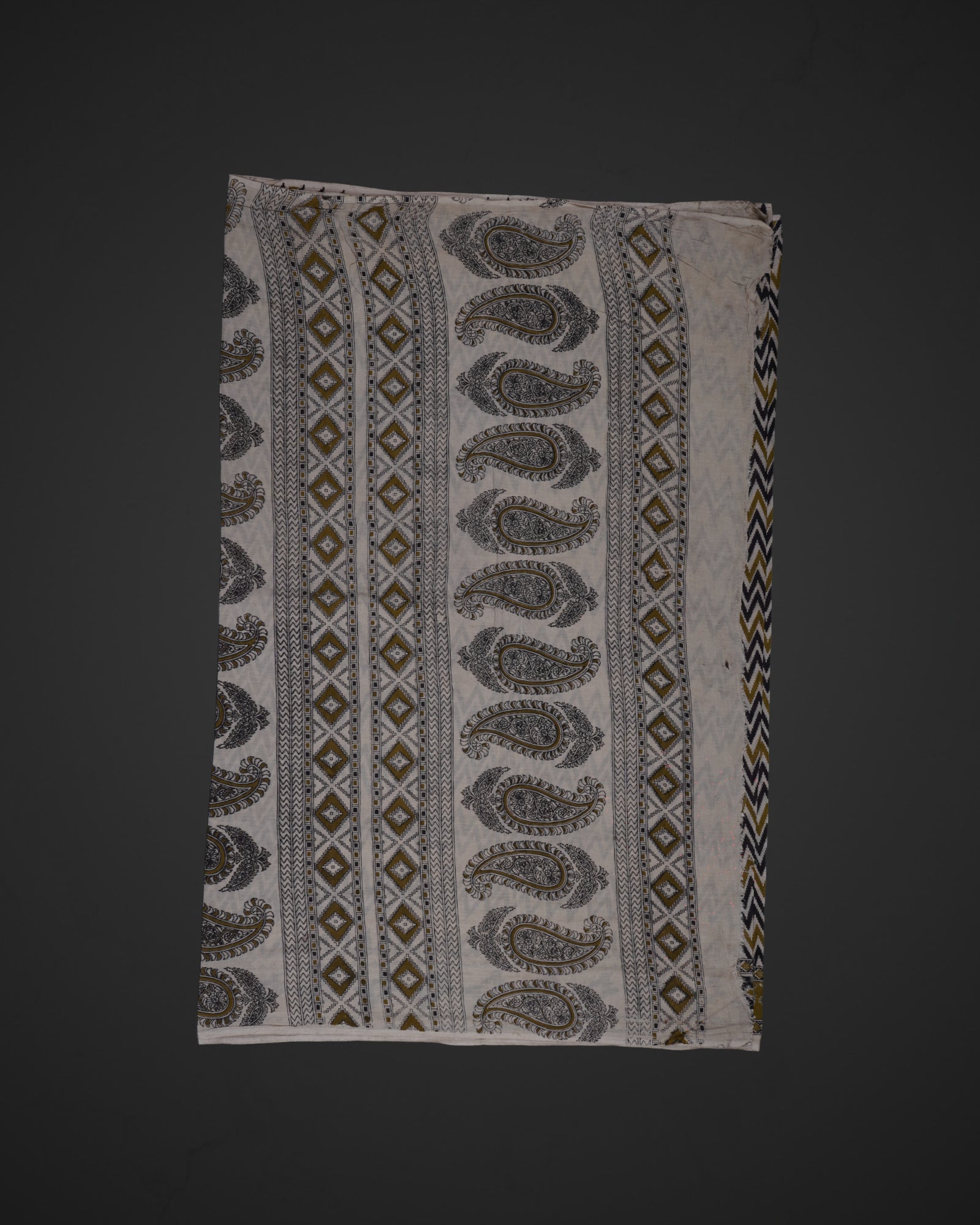 Cream Kalamkari Printed Cotton Saree
