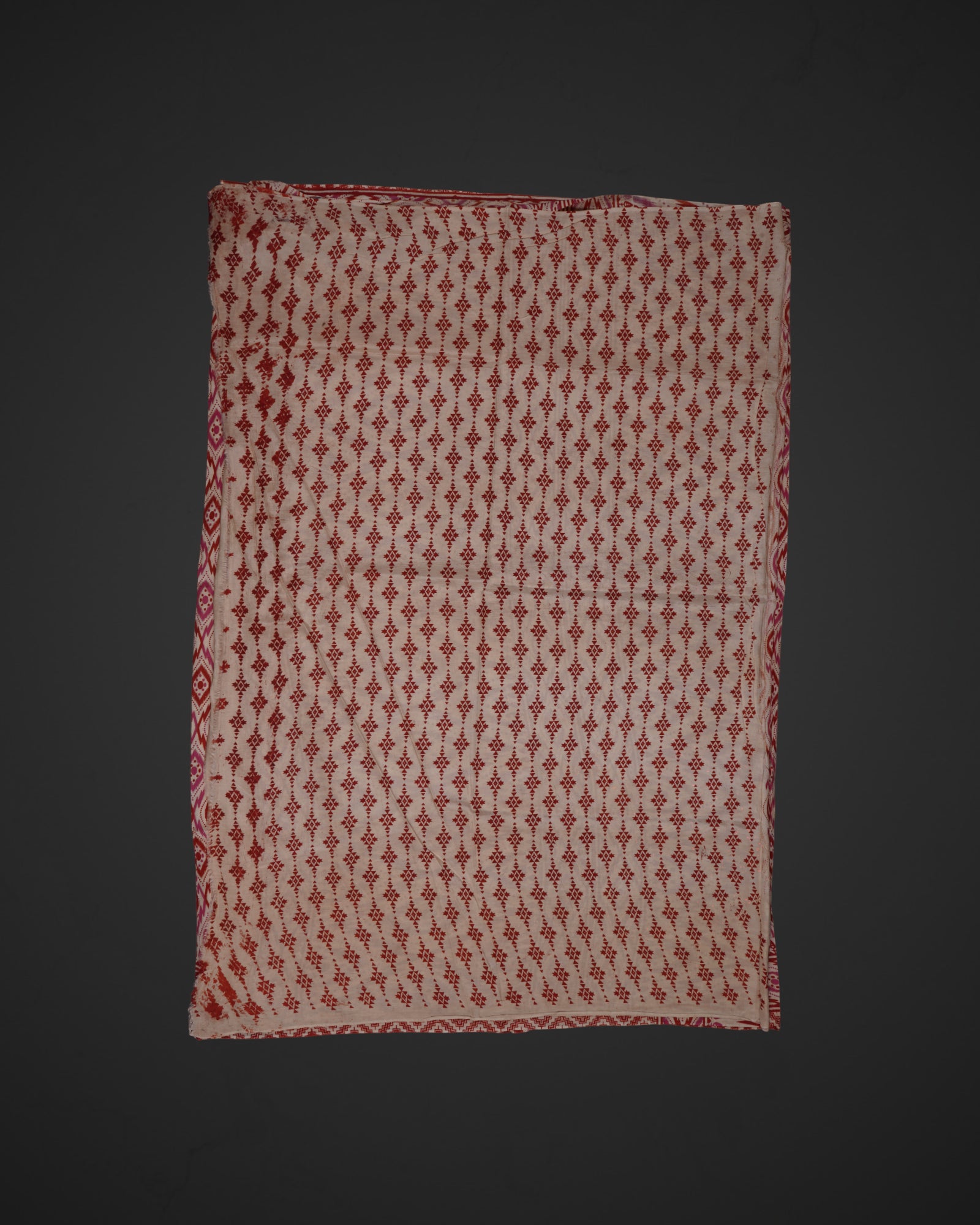 Cream Silk Kalamkari Ikkat Saree