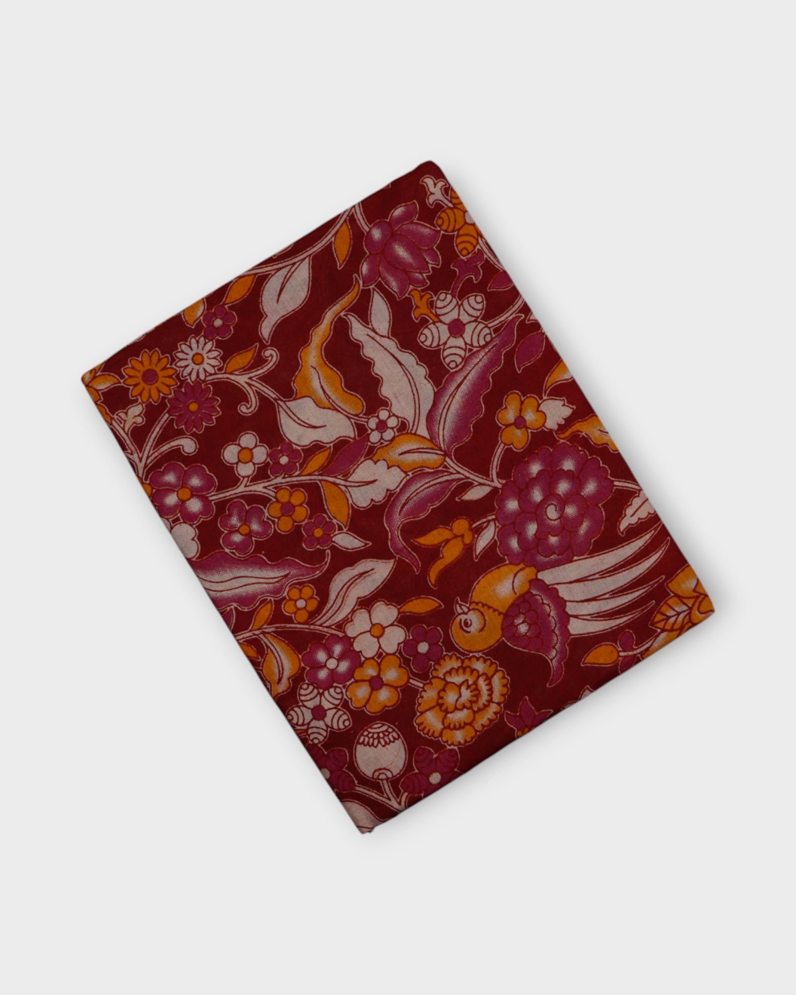 Bird Print Kalamkari Cotton Saree