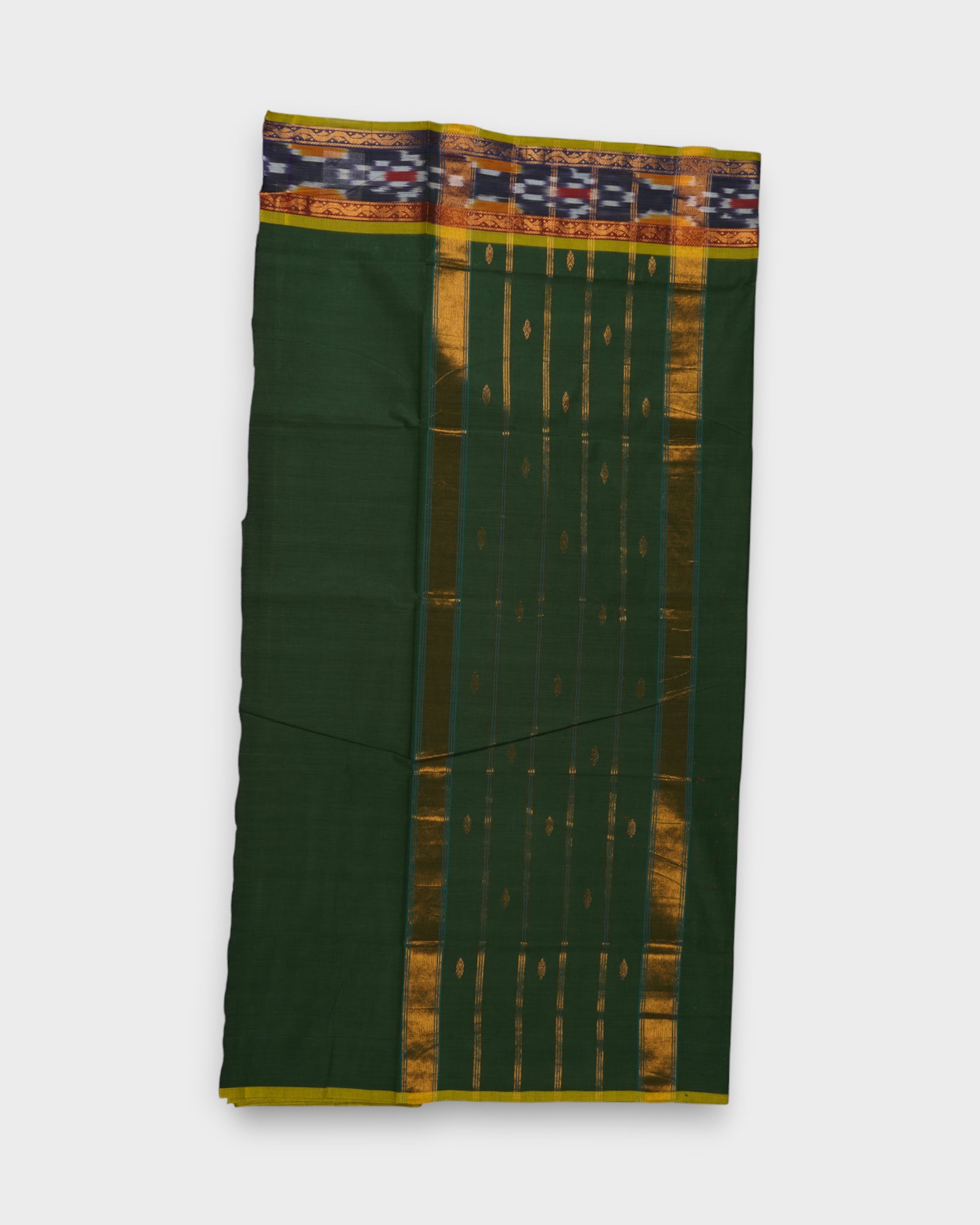 Green Venkatgiri Cotton Zari Butta Saree