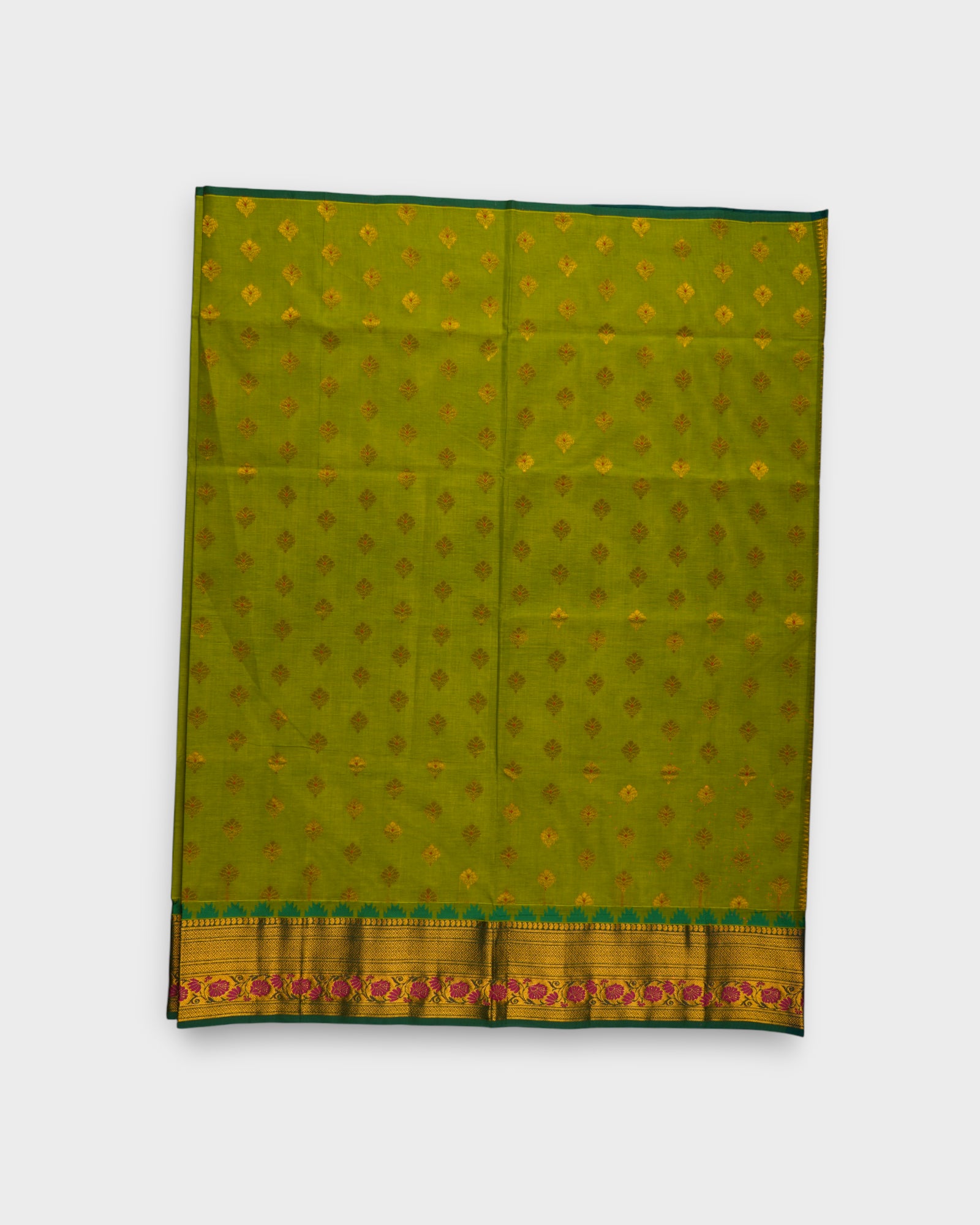 Green Venkatgiri Cotton Handwoven Saree