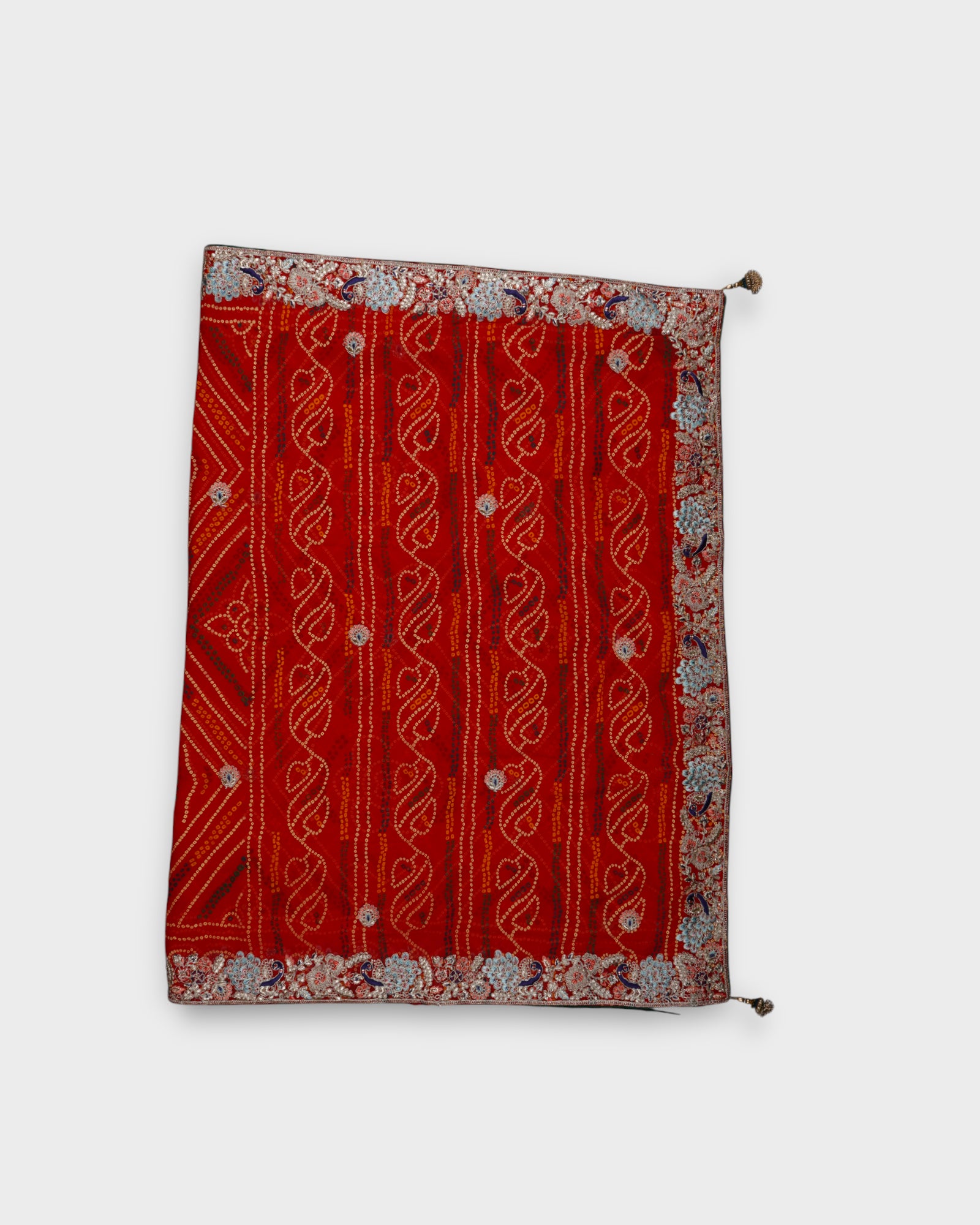 Red Lightweight Georgette Bandhani Saree