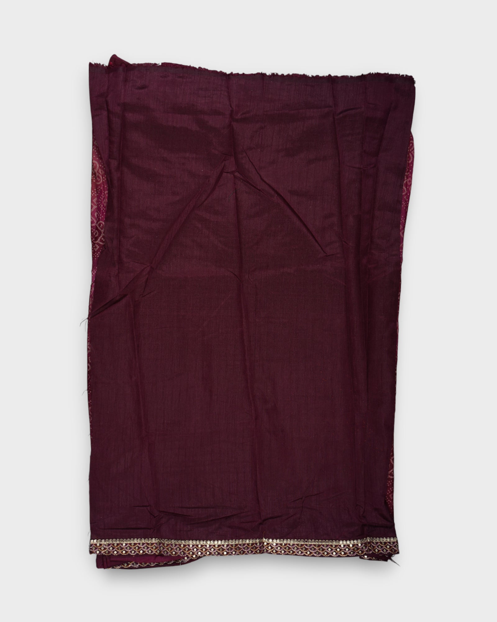 Purple Bandhani Pencil Crepe Saree