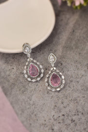 Blushing Sparkle Zirconia Earrings - Dyulokha