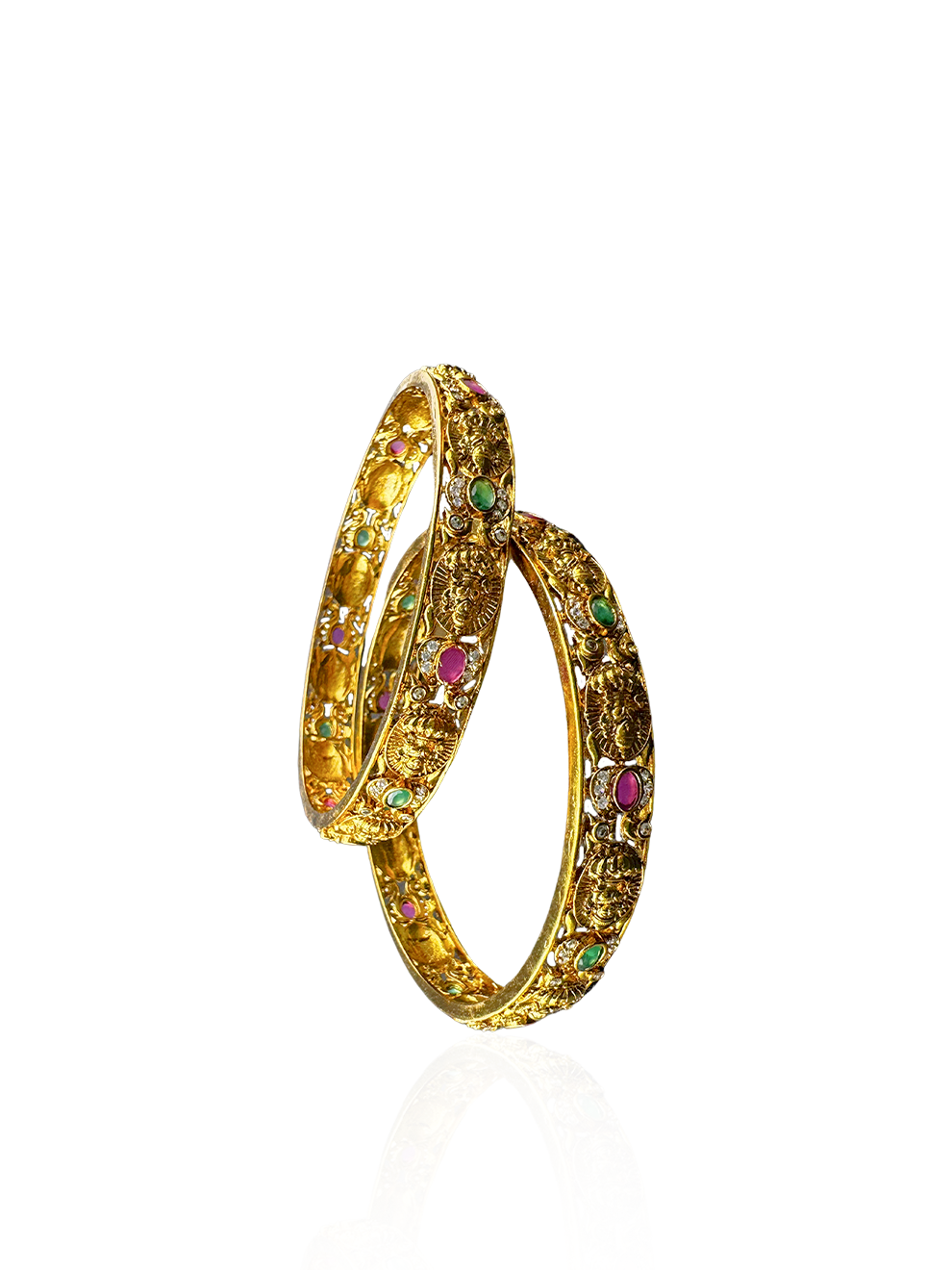 Laxmi Motif on Coin Bangles