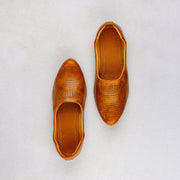 Dark Brown Almond Leather Mojari