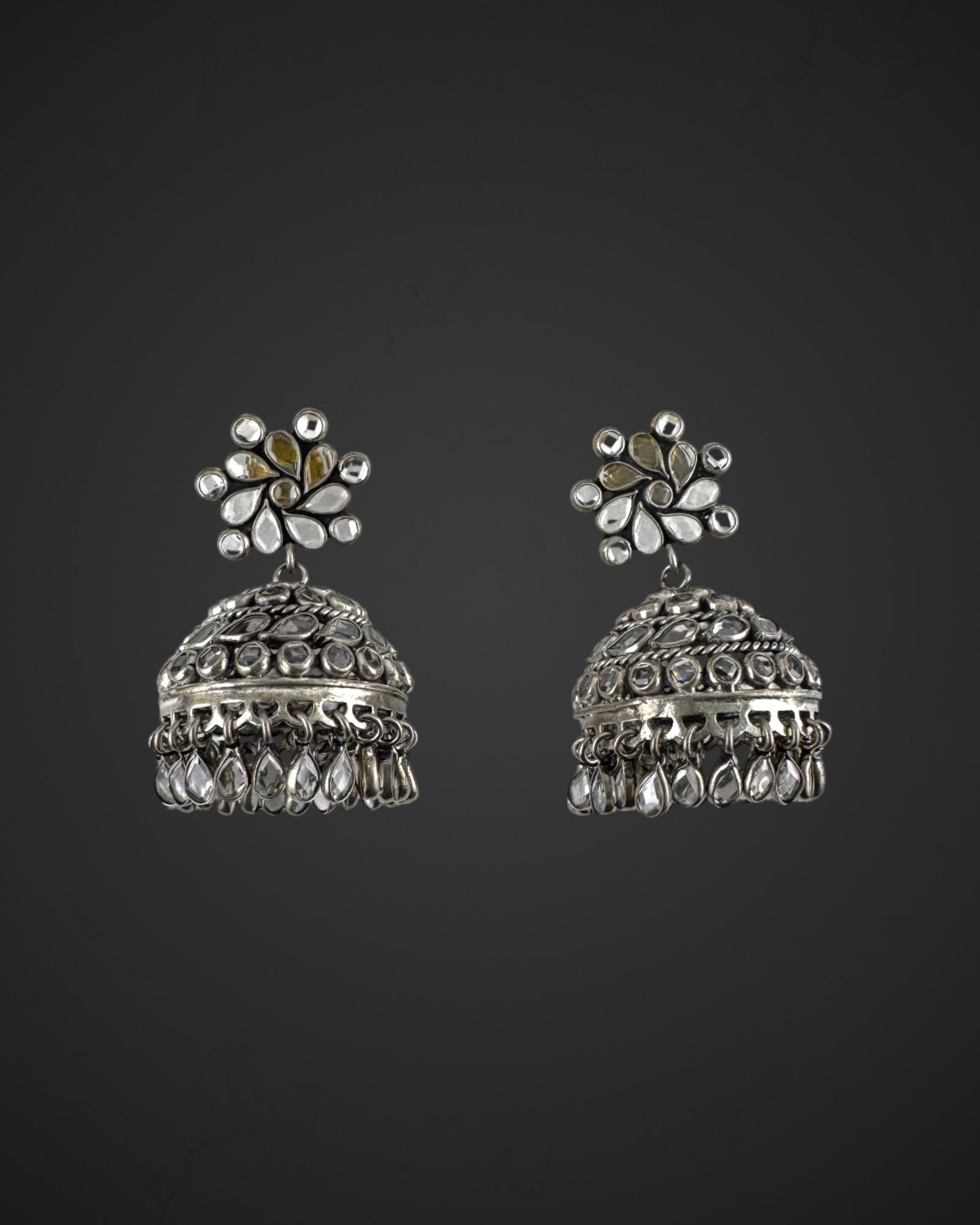 Bloomy Floral Jhumkas