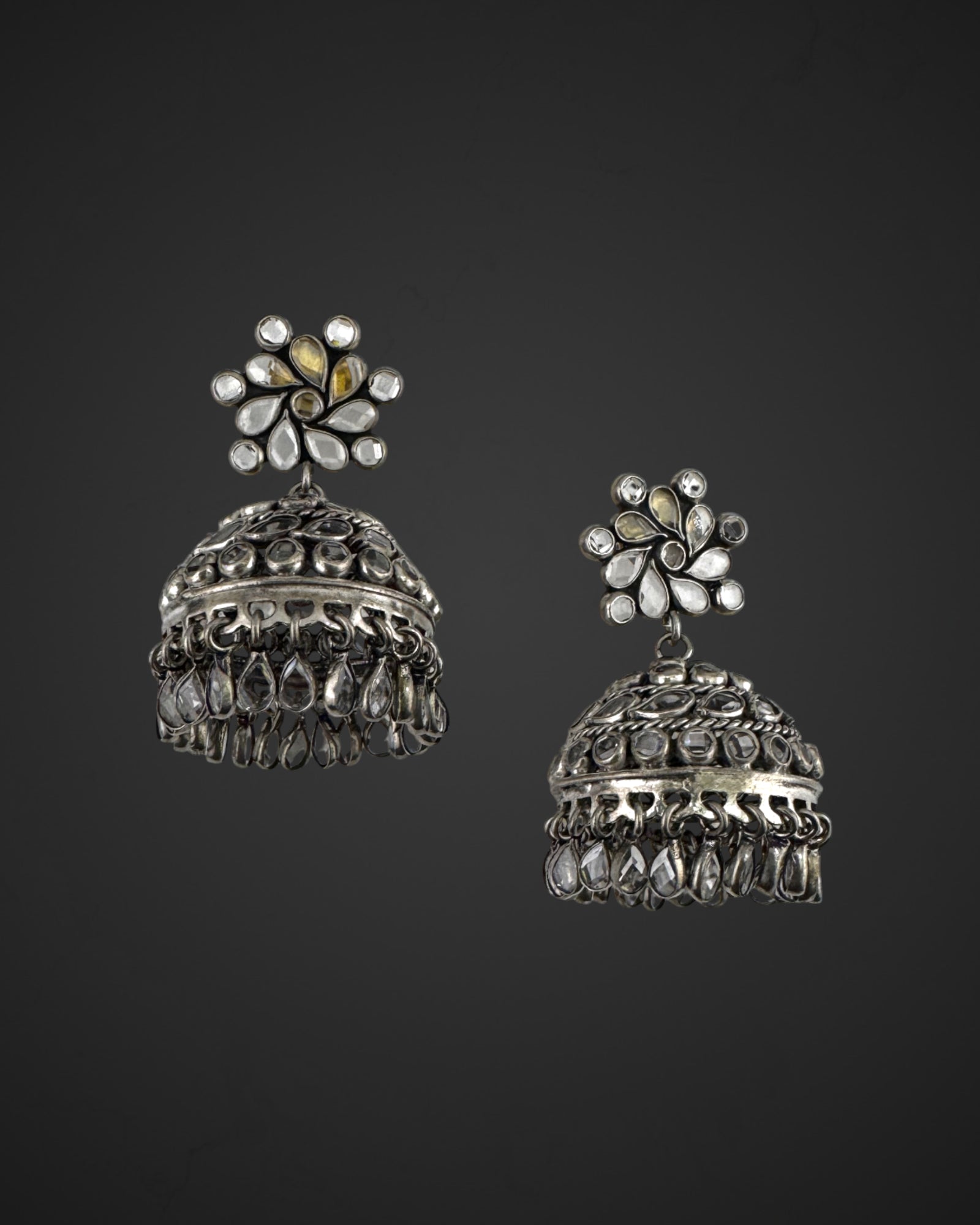 Bloomy Floral Jhumkas